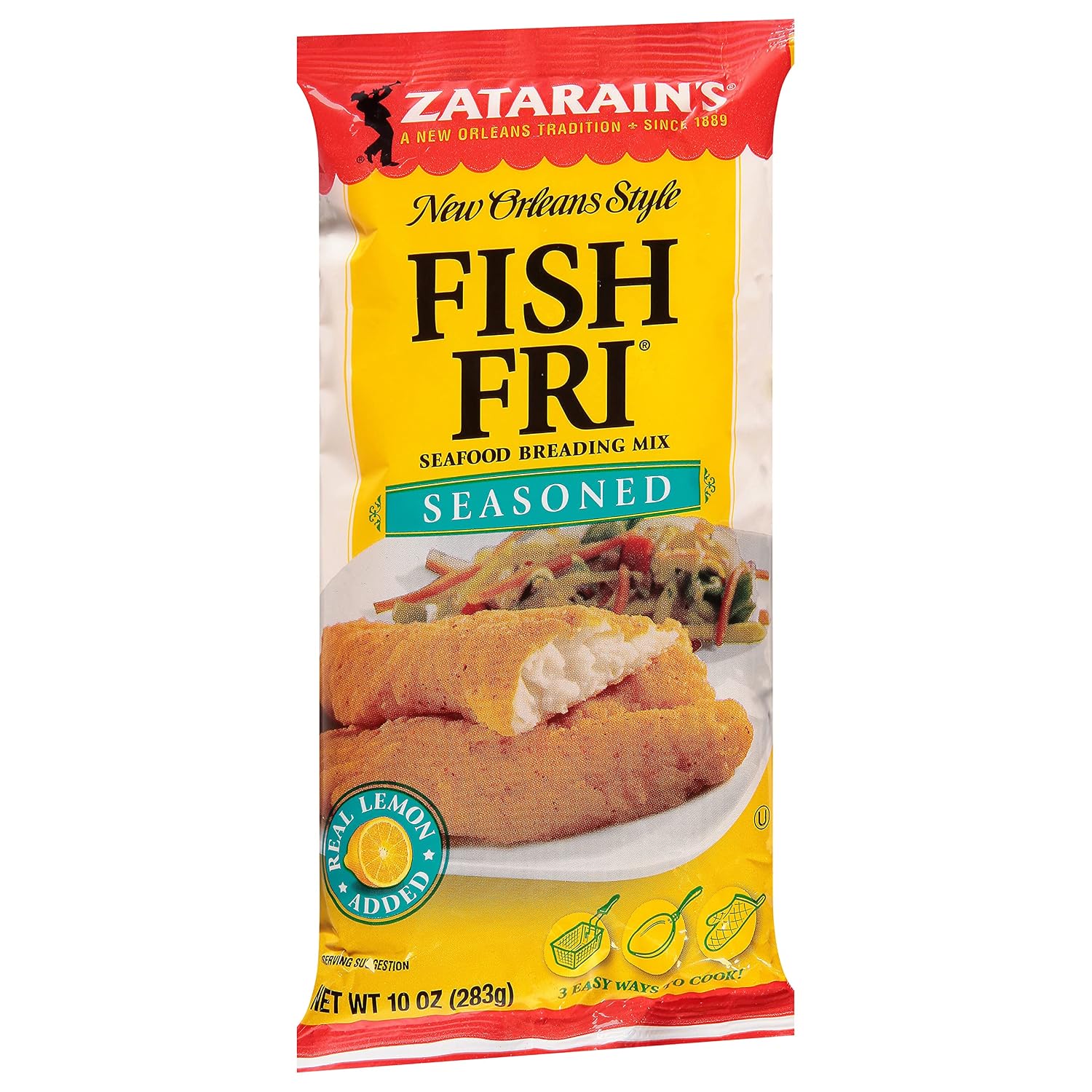 Zatarain's Seasoned Fish Fri Seafood Breading Mix, 10 Oz, 12 Ct