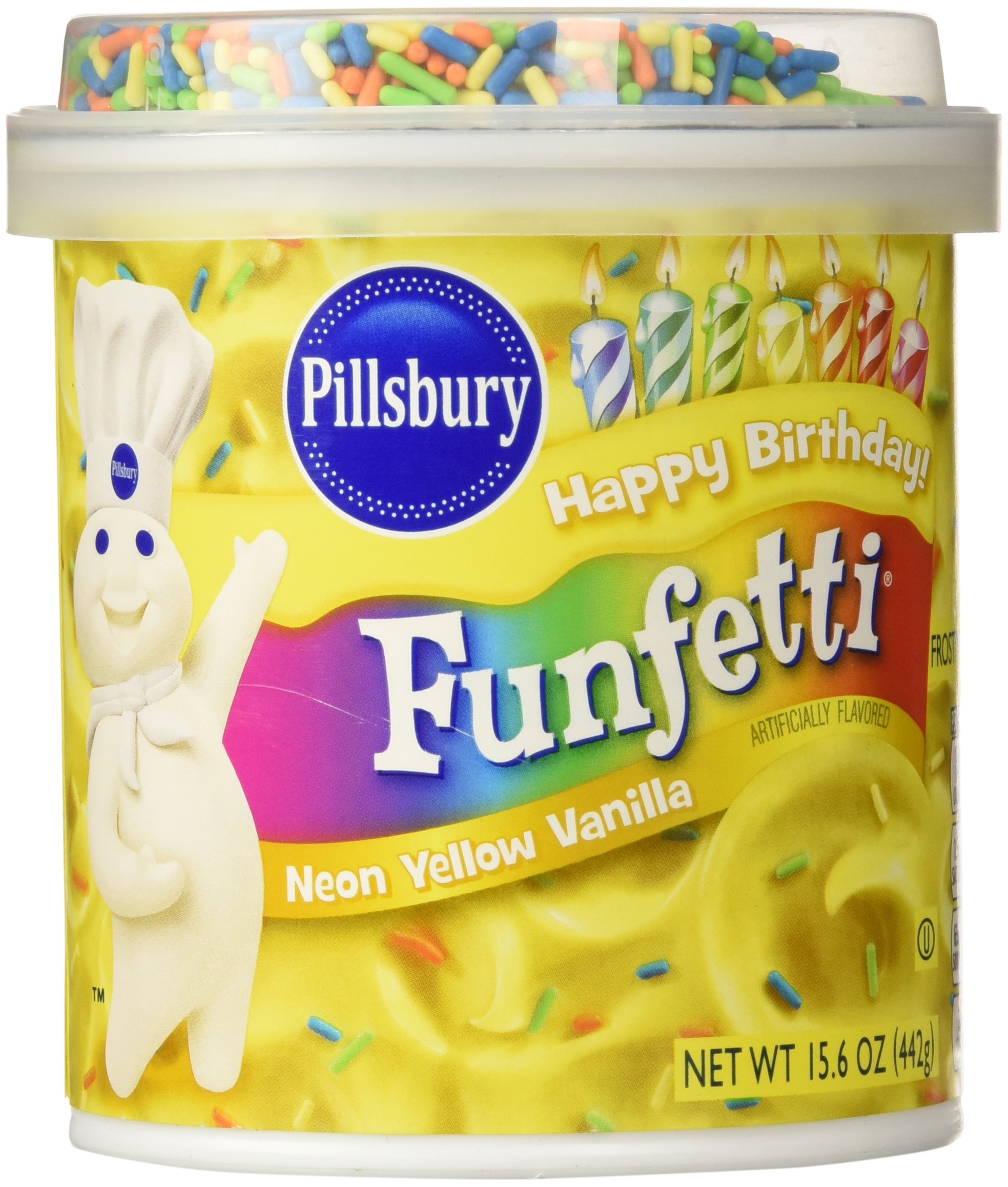 Amazon.com: Pillsbury, Funfetti, Neon Yellow Vanilla Frosting