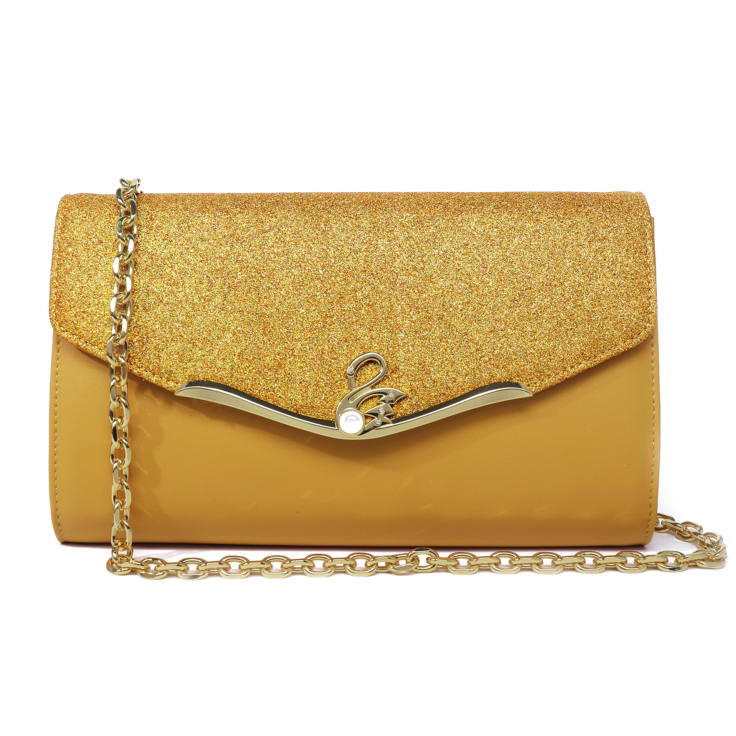 Reekx Evening Bag for Women, RFID Envelope Clutch Purses Crossbody Shoulder Bag for Wedding Party