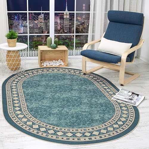Miniatura 195 de Antep Rugs Alfombras modernas con bordes de 2 x 7 pies antideslizantes (antideslizante) de perfil bajo con parte trasera de goma para interiores