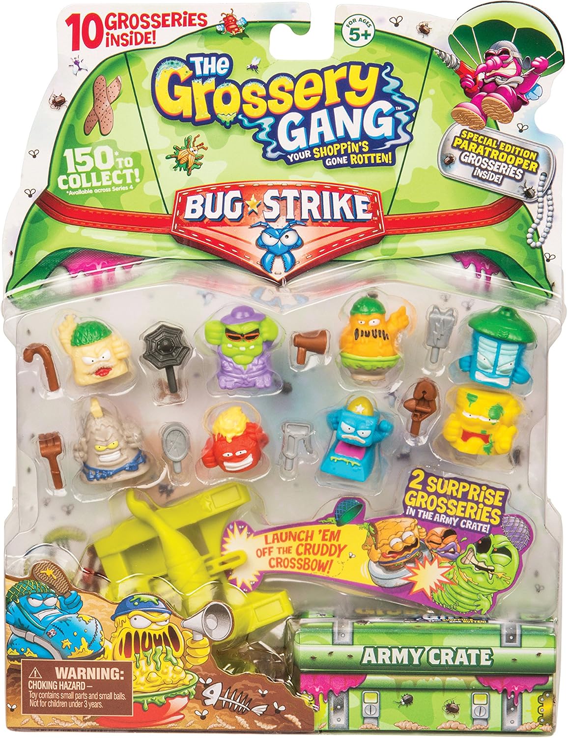 Grossery Gang GGA35000 Bug Strike Series 4 10 Pack and Crossbow, Multicolour