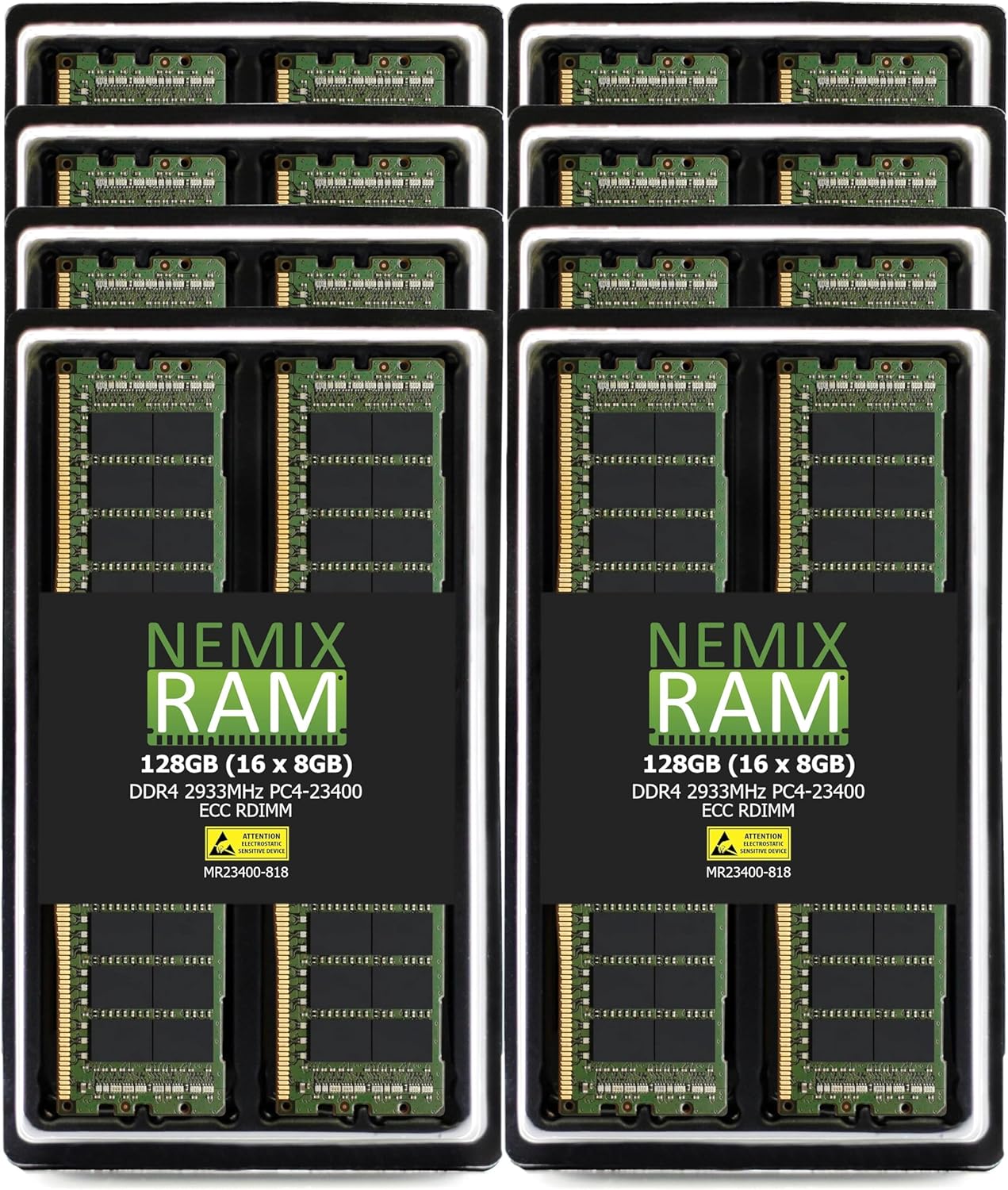 NEMIX RAM 16GB (2X8GB) DDR4 2933MHZ PC4-23400 1Rx8 1.2V CL21 288-PIN ECC RDIMM Registered Server Memory KIT