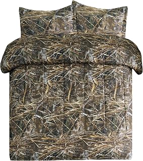 VISI-ONE Realtree Max-7 Camo Full 3 Piece Comforter Set – Unisex Rustic Farmhouse Bedding for RV, Camping Essentials, Outdoor Adventure, Universal Appeal for Cabin, Ranch, Lodge & Modern Spaces
