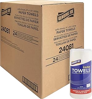 Genuine Joe Household Paper Towels, 200 Count (Pack of 24)