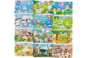 12 Pack Puzzles for Kids Ages 3-8, Unbeatable Value for Brain Boosting Entertainment!