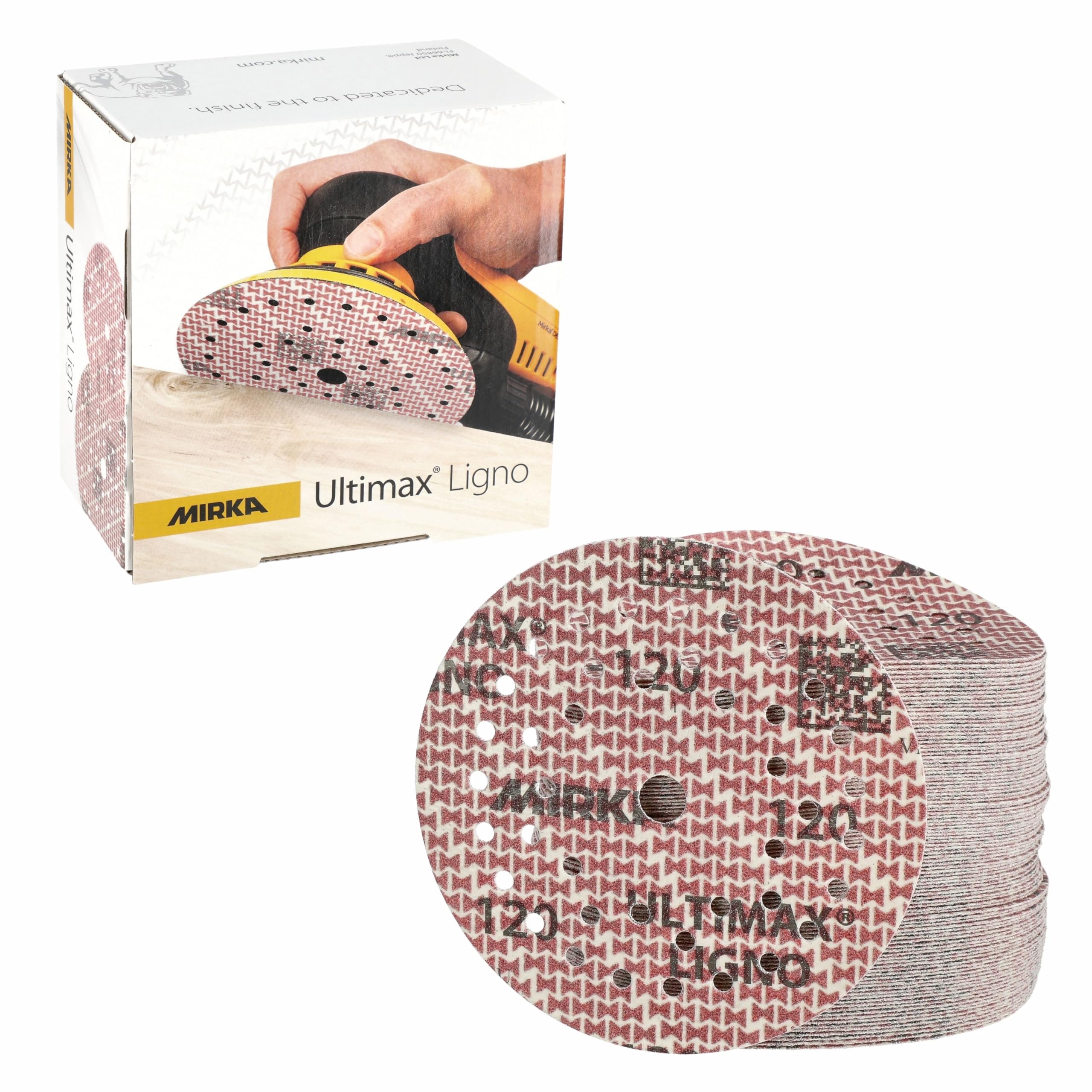 Mirka sanding discs Ultimax Ligno 125mm Hook & Loop grit 120 100 pcs