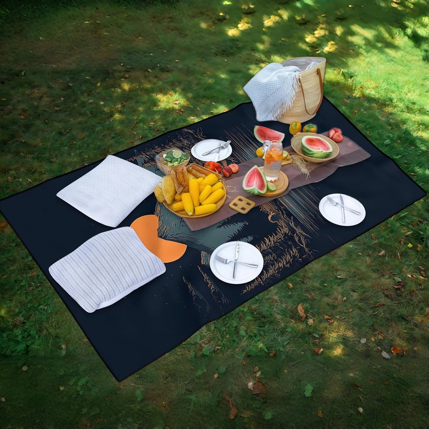 2 Pack Car Towel Seat Covers with Storage Bag, Multifunctional Towel for Gym Outdoor Sport, Picnic, Beach, Pet Dog Travel,Non-Slip Washable Car Seat Protector (Camping) - Image 8