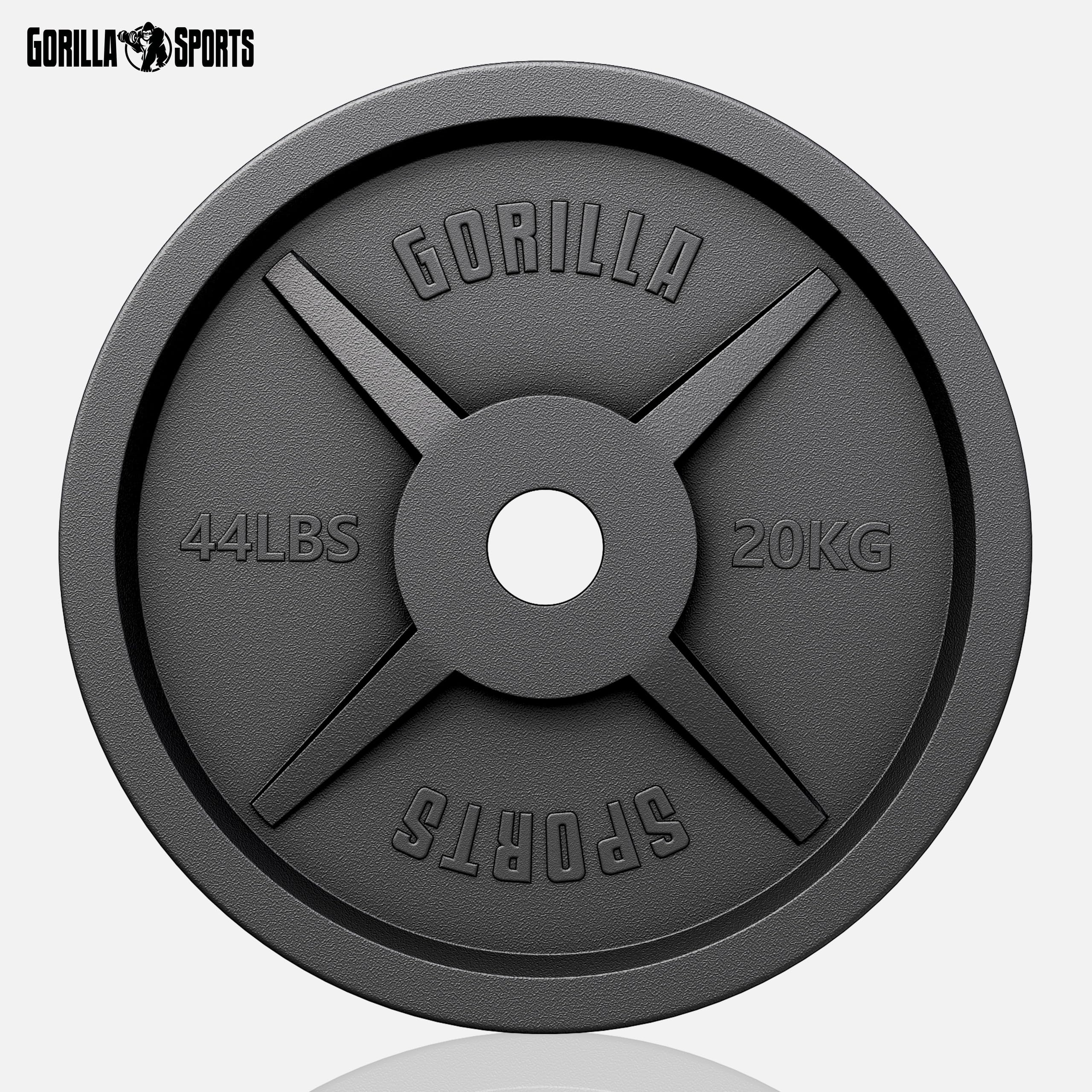 GORILLA SPORTS® Olympia Hantelscheiben - 1,25kg, 2,5kg, 5kg, 10kg, 15kg, 20kg, 25kg, 30kg Gewichte, 50mm Bohrung, Gusseisen, Einzeln/Set - Gewichtsscheiben, Hantelscheiben-Set, Hanteln