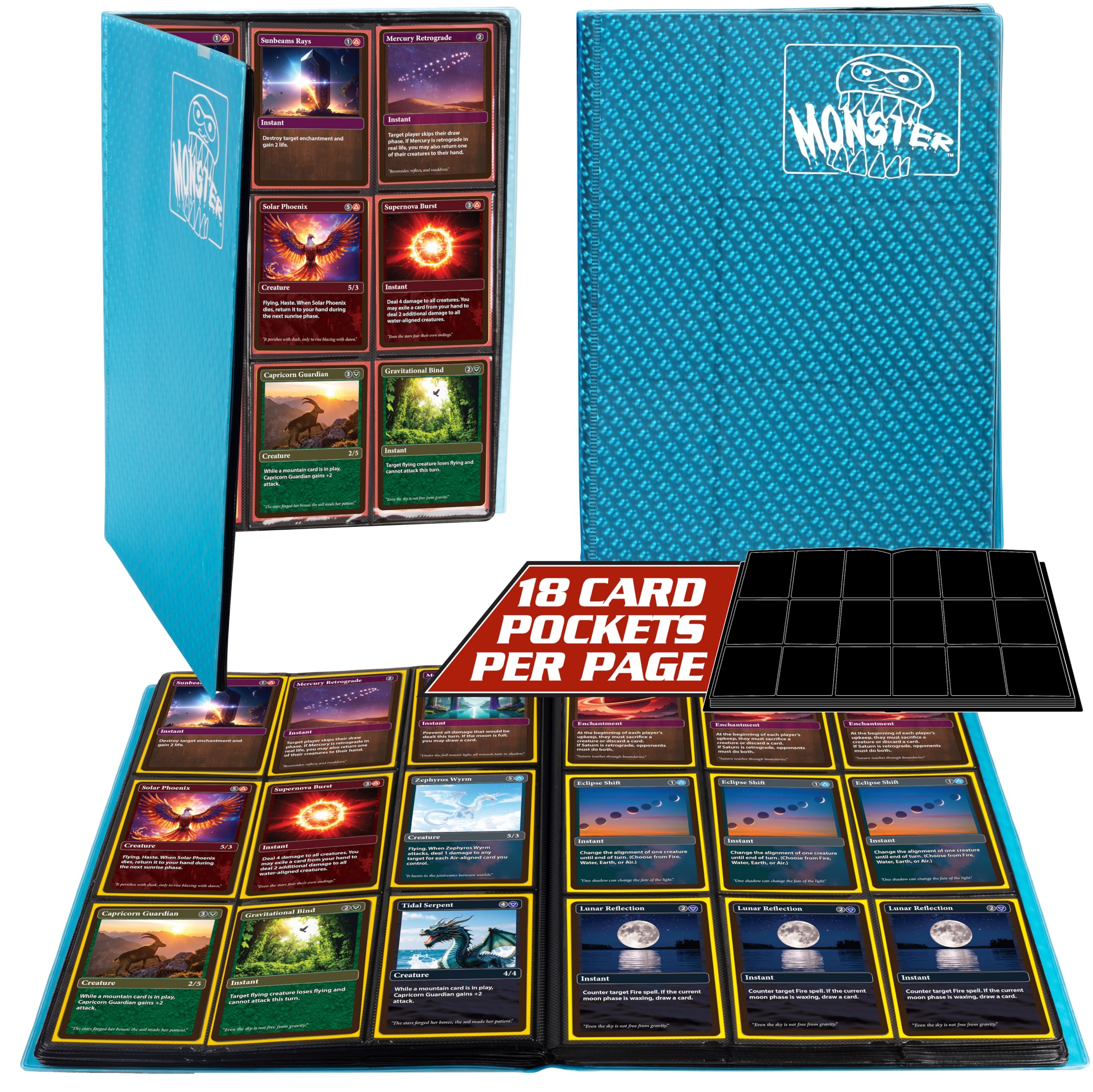 Amazon.com: 9 Pocket Trading Card Binder- Holofoil Blue