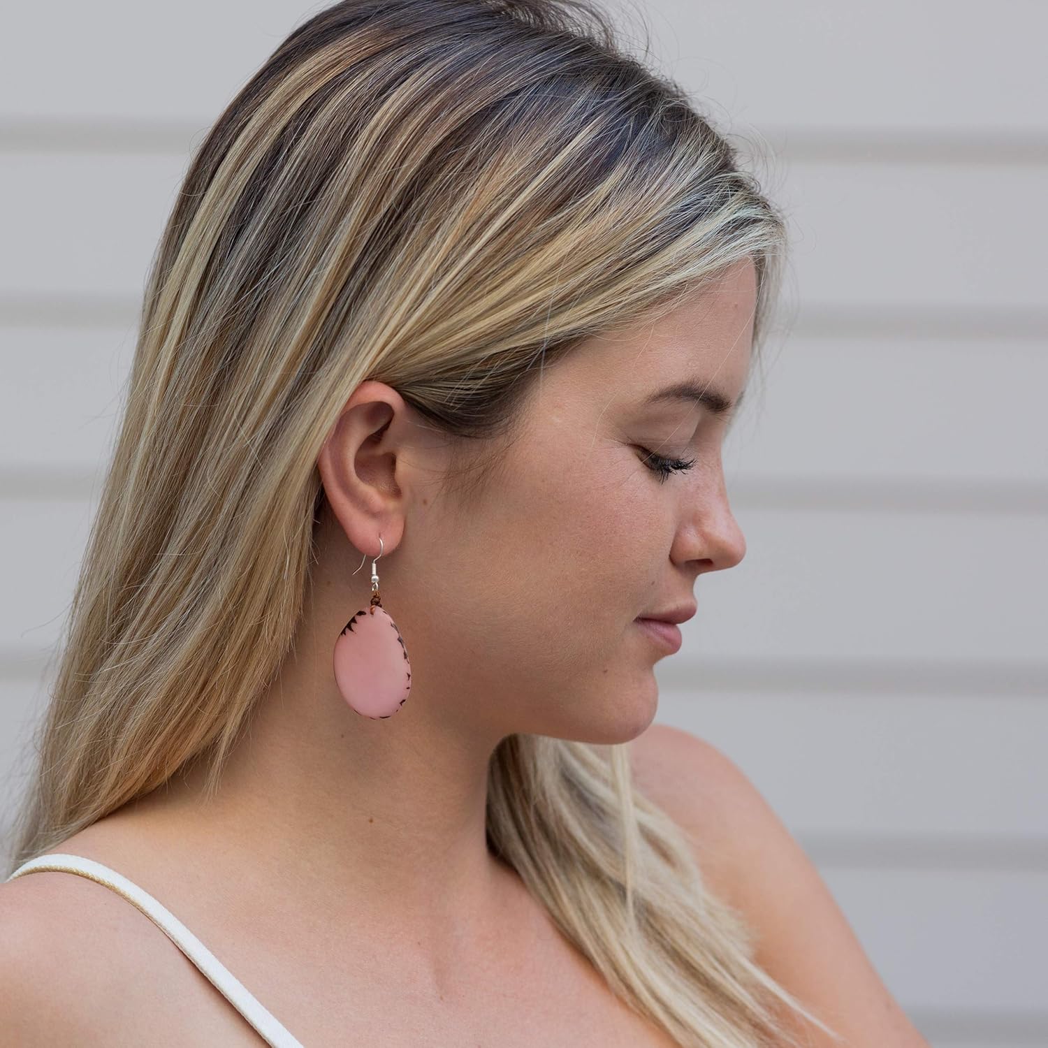 Earth Accessories Boho Earrings for Women | Colorful Drop Dangle Earrings | Tagua Nut, Surgical Stainless Steel | Eco-Friendly - Image 3