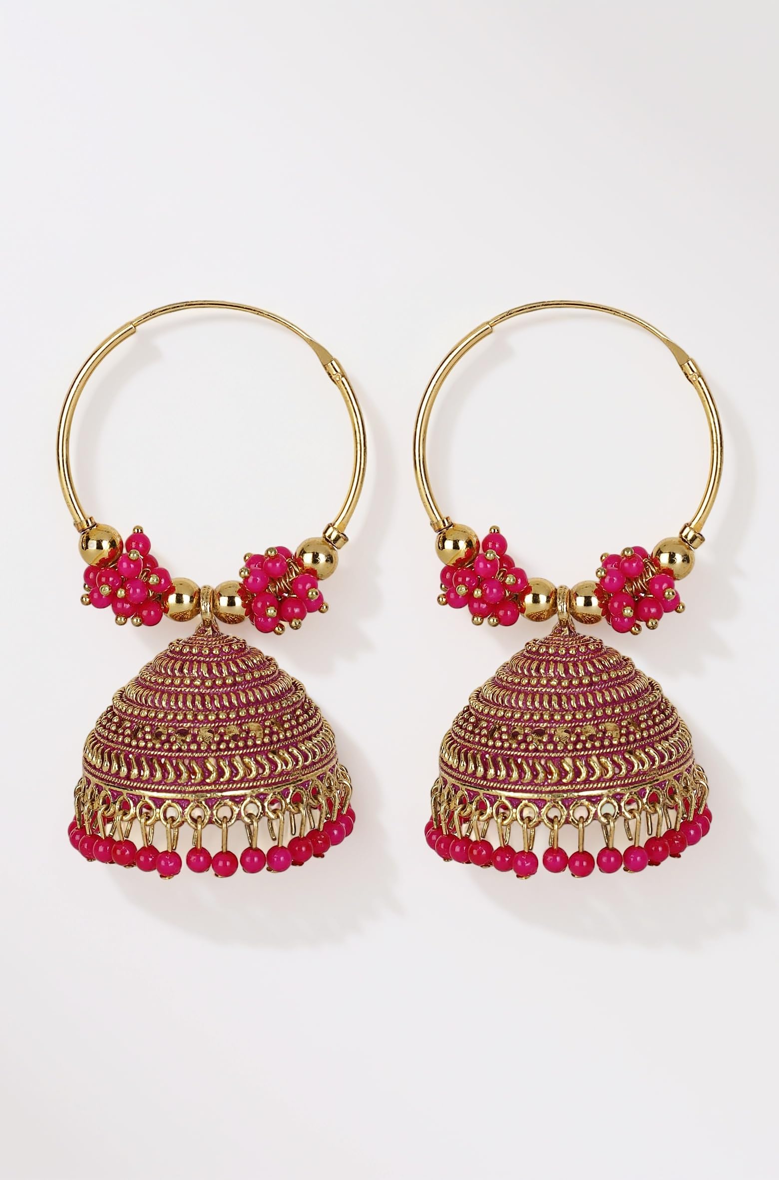 Shining Diva Fashion Latest Stylish Traditional Hoop Jhumki Earrings for Women & Girls