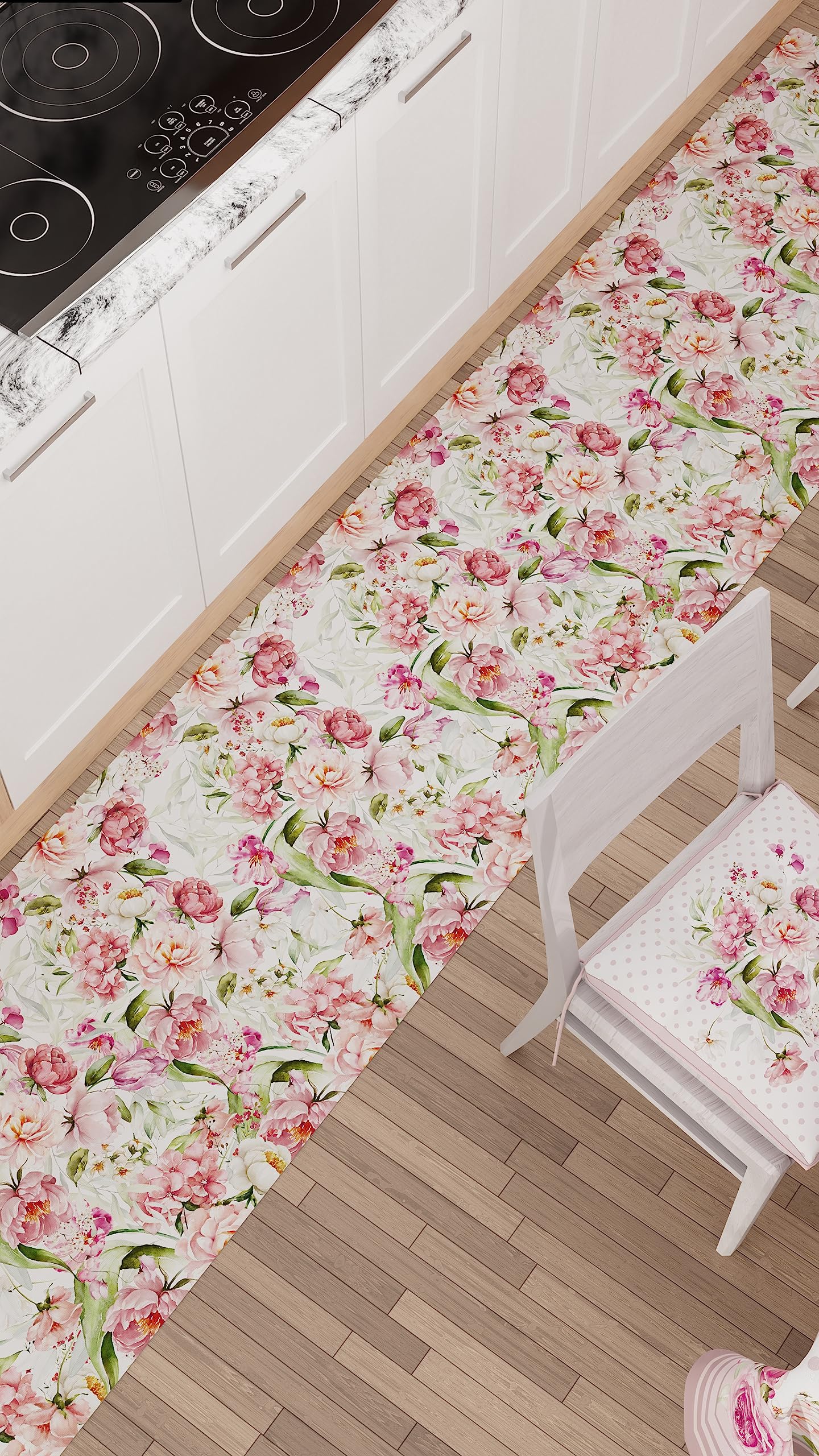 NINGBAI Tappeto Cucina Antiscivolo Lavabile 100 x 320 cm Passatoia Cucina In Vinile, Tappetino Bagno, Tappeto Runner, Lavabile Antiscivolo per