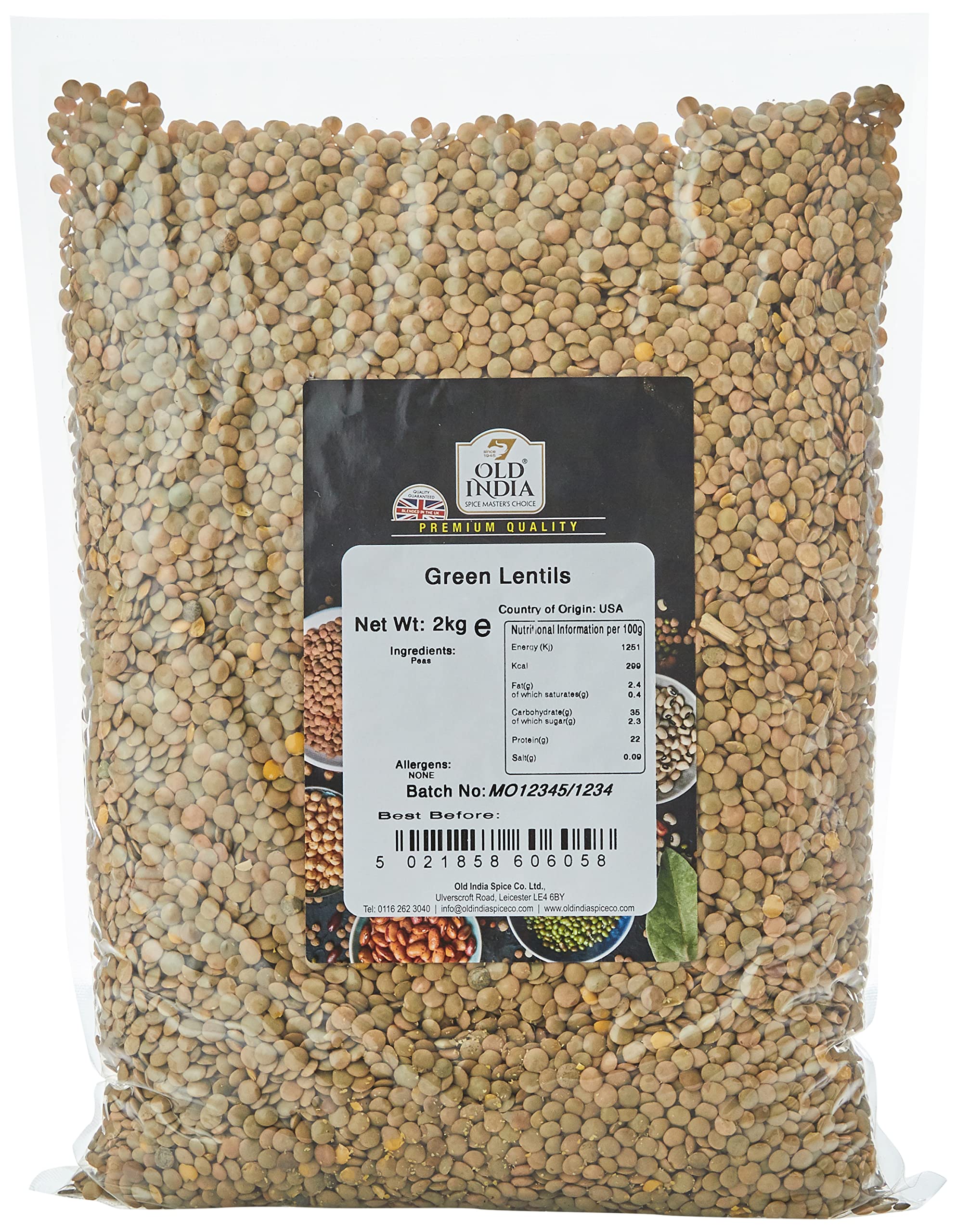 Old India Green Lentils 2kg