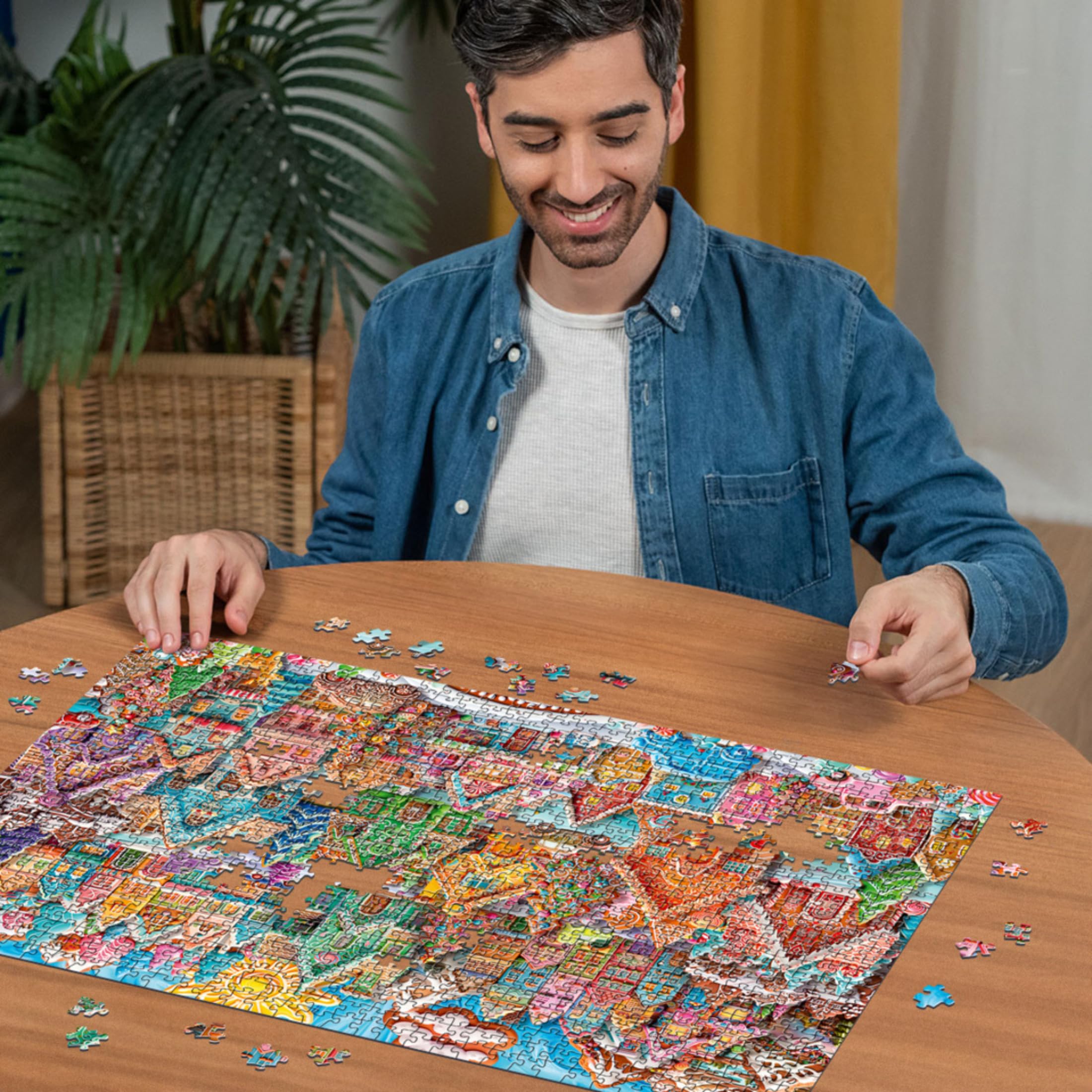 Ravensburger - Puzzle Villaggio dei Biscotti di Natale, 1000 Pezzi, Puzzle Adulti e Ragazzi, Idea Regalo per Lei o Lui, 70x50 cm