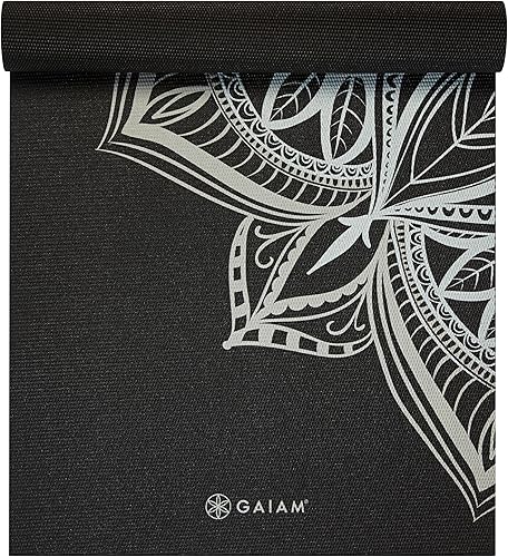 Miniatura 18 de Gaiam - Esterilla de yoga premium de 5mm con estampado, gruesa y antideslizante para todo tipo de yoga, pilates y entrenamientos en el suelo (68" x