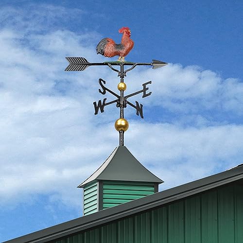 Miniatura 6 de Veleta de aluminio 3D de lujo de 32 pulgadas serie 300 - Paleta de viento con adorno - Decoración de techo de metal - Soporte incluido (4 a elegir)