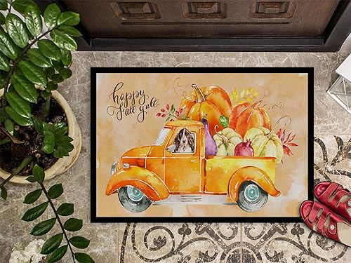 Miniatura 3 de Caroline's Treasures CK2659JMAT - Tapete para puerta delantera, 24 x 36 pulgadas, color marrón, cosecha de otoño, para entrada, antideslizante,