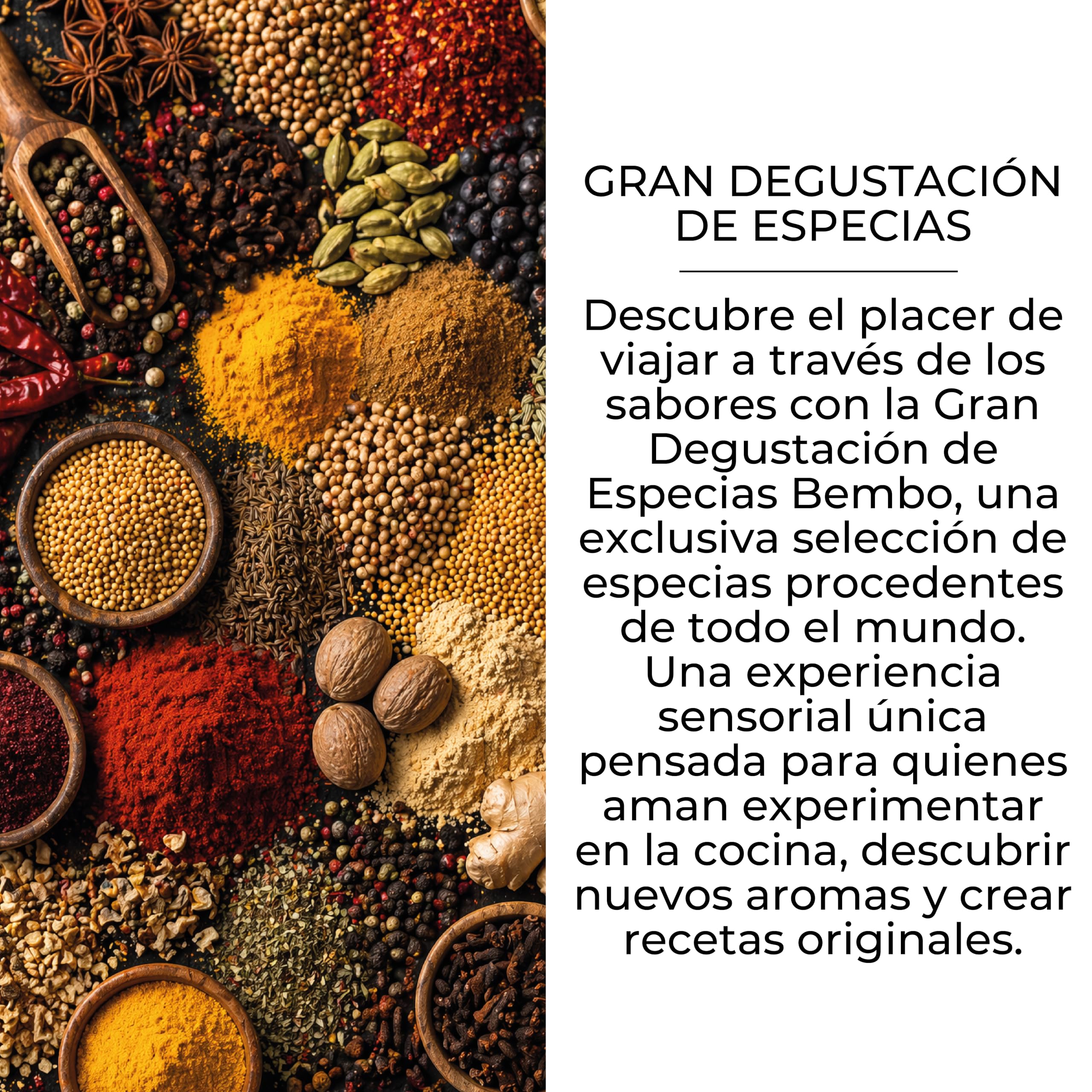 Bembo Set Regalo con 15 Especias del Mundo – Colección de Degustación
