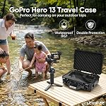 Lekufee Waterproof Hard Carrying Case for GoPro Fluid Pro AI 3-Axis Gimbal Stabilizer, Gopro Hero 13/12/11/10/9 Camera, Media Mod, and Other Accessories(Case Only)