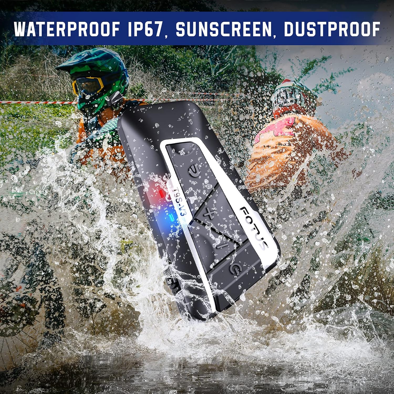 Top Rated FOTUS 2pcs T9S-V3 Motorcycle Helmet Bluetooth Headset with Great Sound, 1400m Helmet Bluetooth Intercom with Wind Noise Cancellation, 3-Way Communication System for Snowmobile Off-Road 🔥 Flash Sale FOTUS 2pcs T9S-V3 Motorcycle Helmet Bluetooth Headset with Great Sound, 1400m Helmet Bluetooth Intercom with Wind Noise Cancellation, 3-Way Communication System for Snowmobile Off-Road