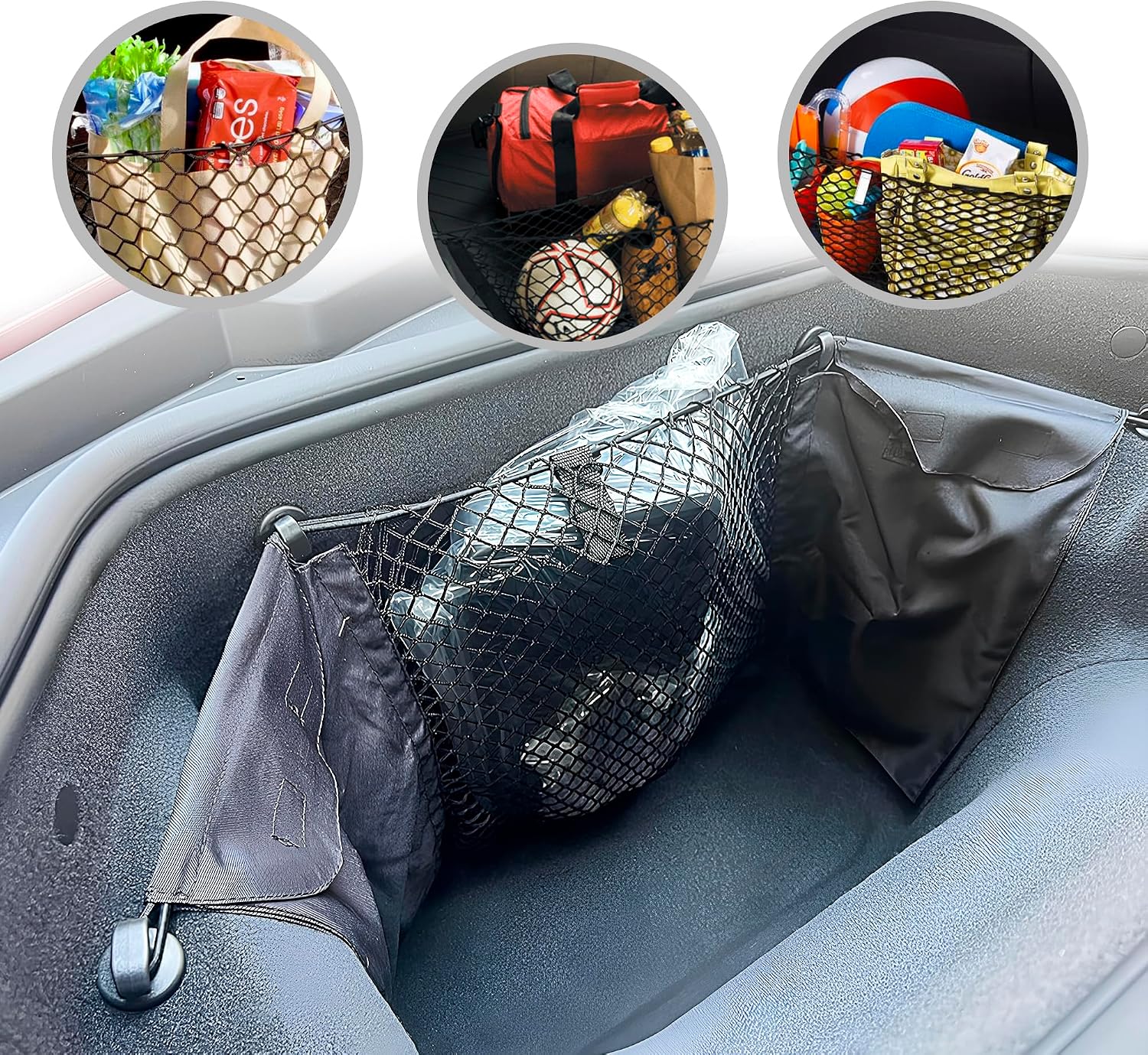 Envelope Style Front Trunk Mesh Cargo Net for Chevrolet Corvette Stingray 2020-2026 - Car Accessories - Premium Trunk Organizer and Storage - Vehicle Carrier Organizer for Chevrolet Corvette C8