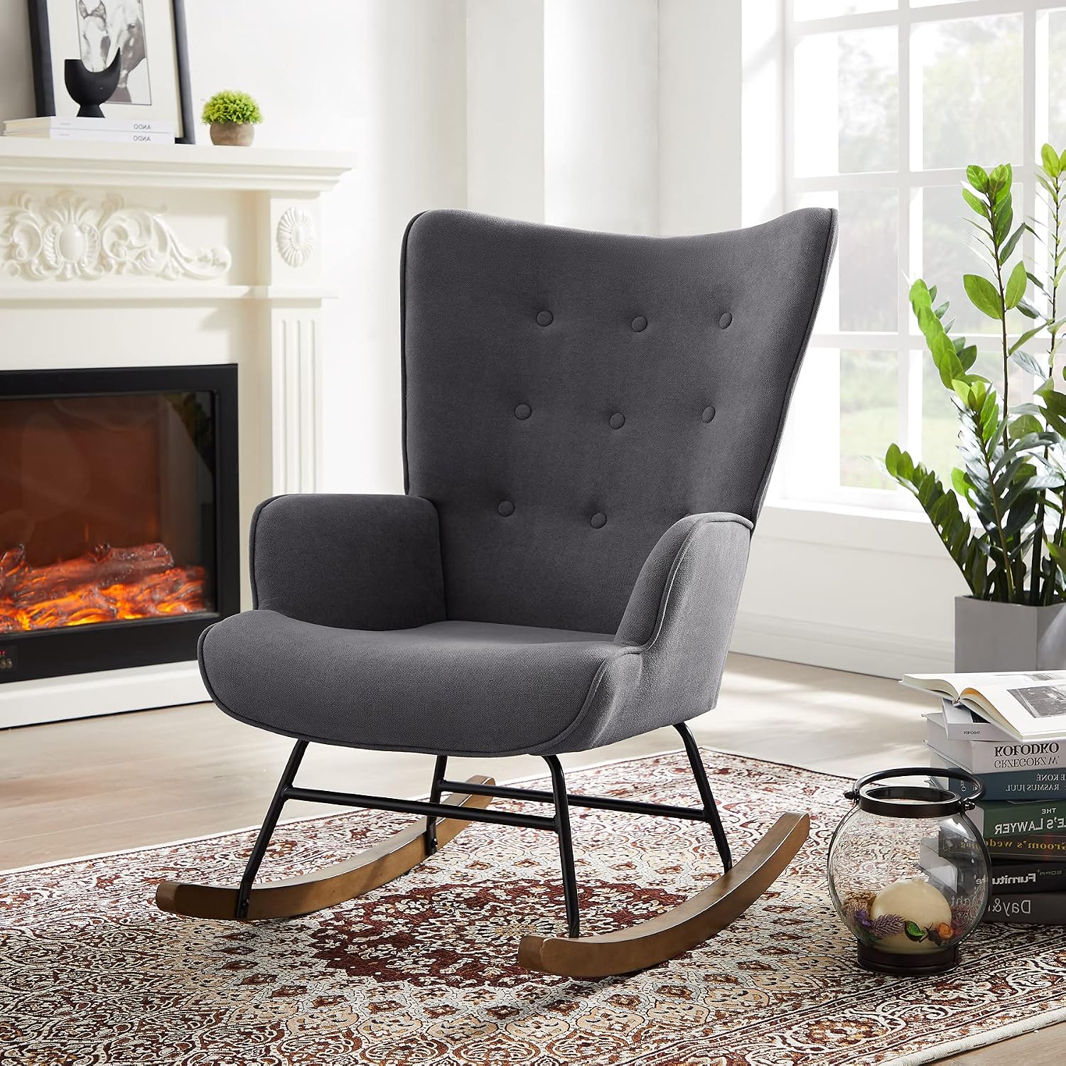 Buy Tribesigns Solid Wood Rocking Chair
