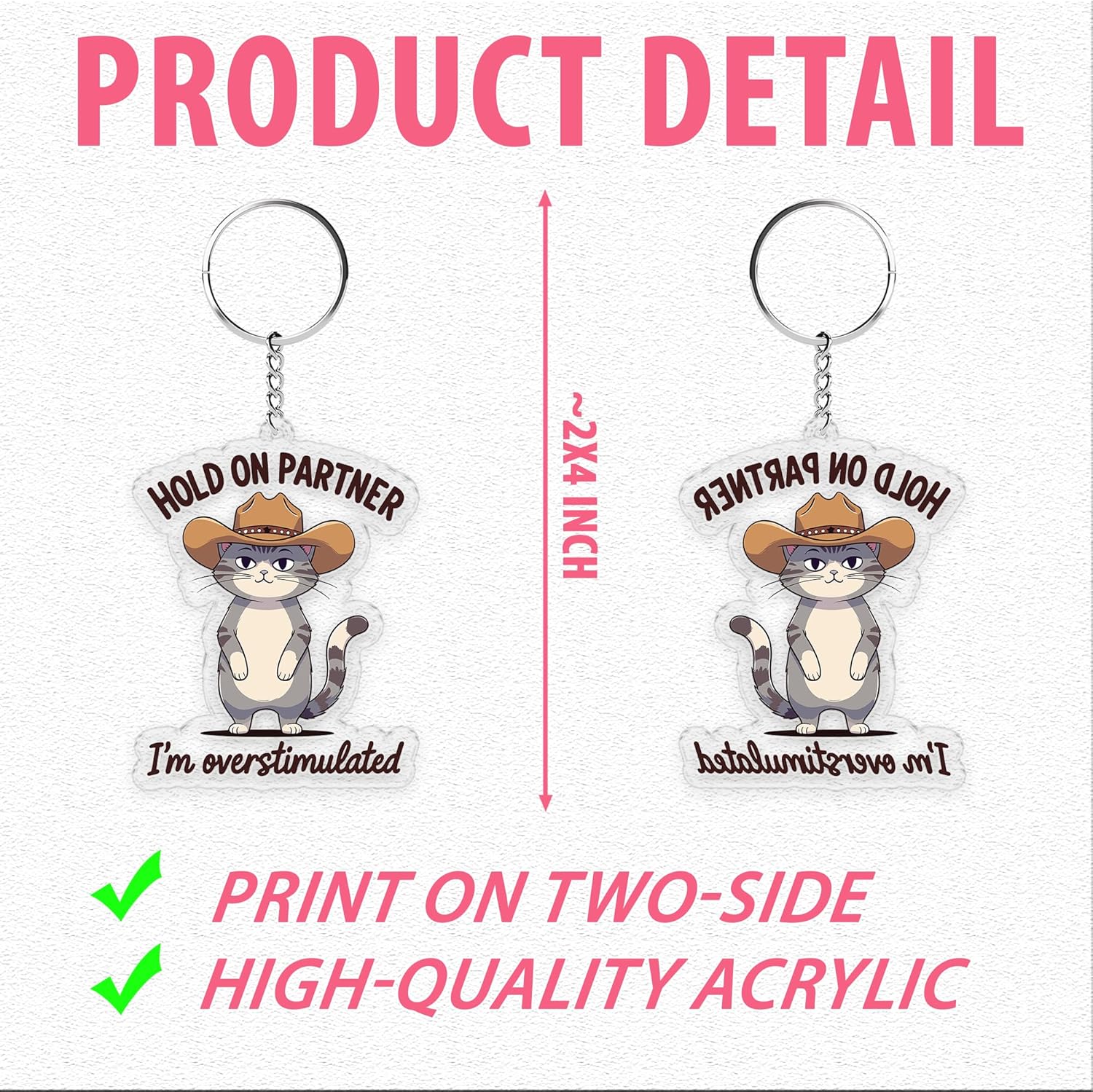 Dumpster Fire Response Team Keychains 2 Inches Funny for Key Handbag Backpack Acrylic Material - Image 4