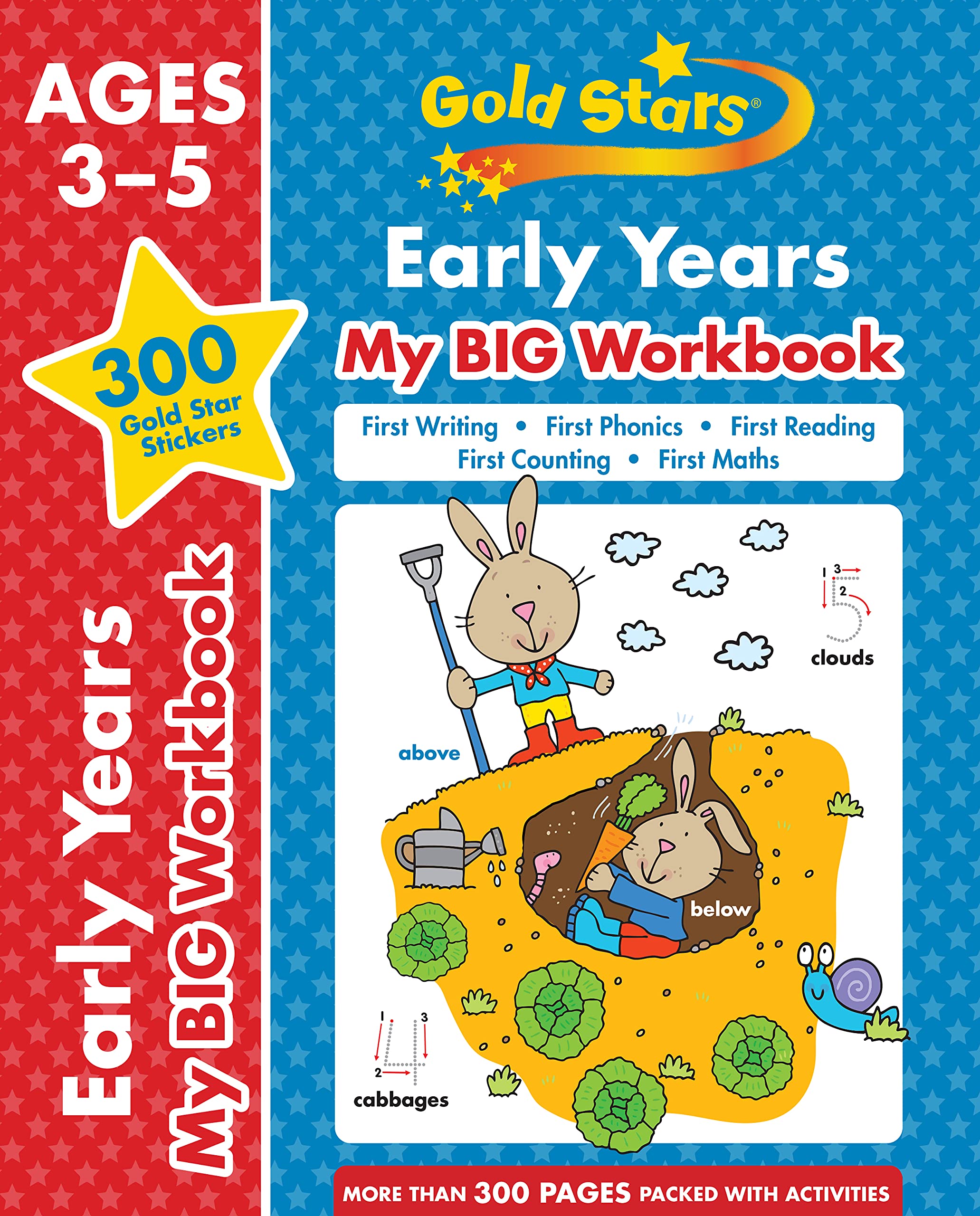 My BIG Workbook Gold Stars Early Years (324 pages, 300 gold star stickers, ages