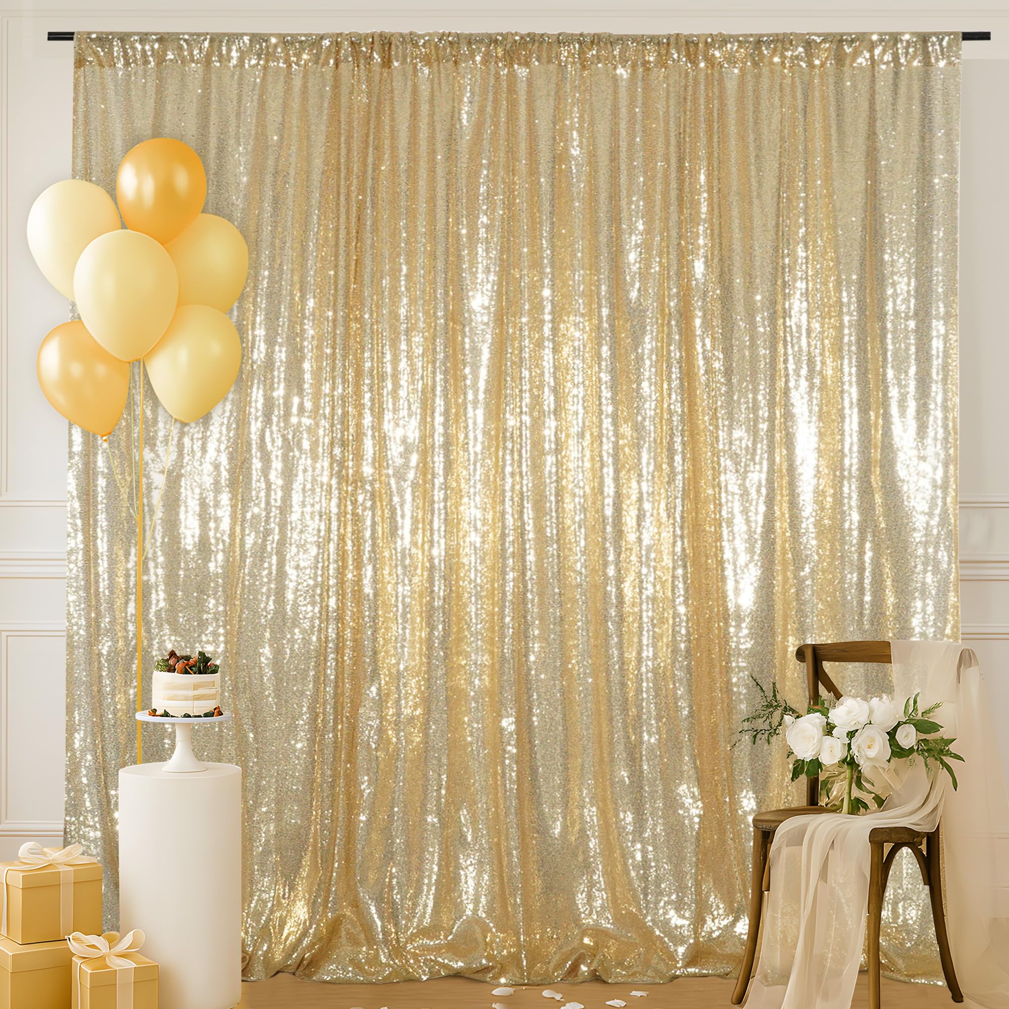 Eternal Beauty 305x305cm Pink Shinny Sequin Photography Backdrop Party Prom Wedding Youtobe Banquet Photo Background (10x10 feet) — view 11