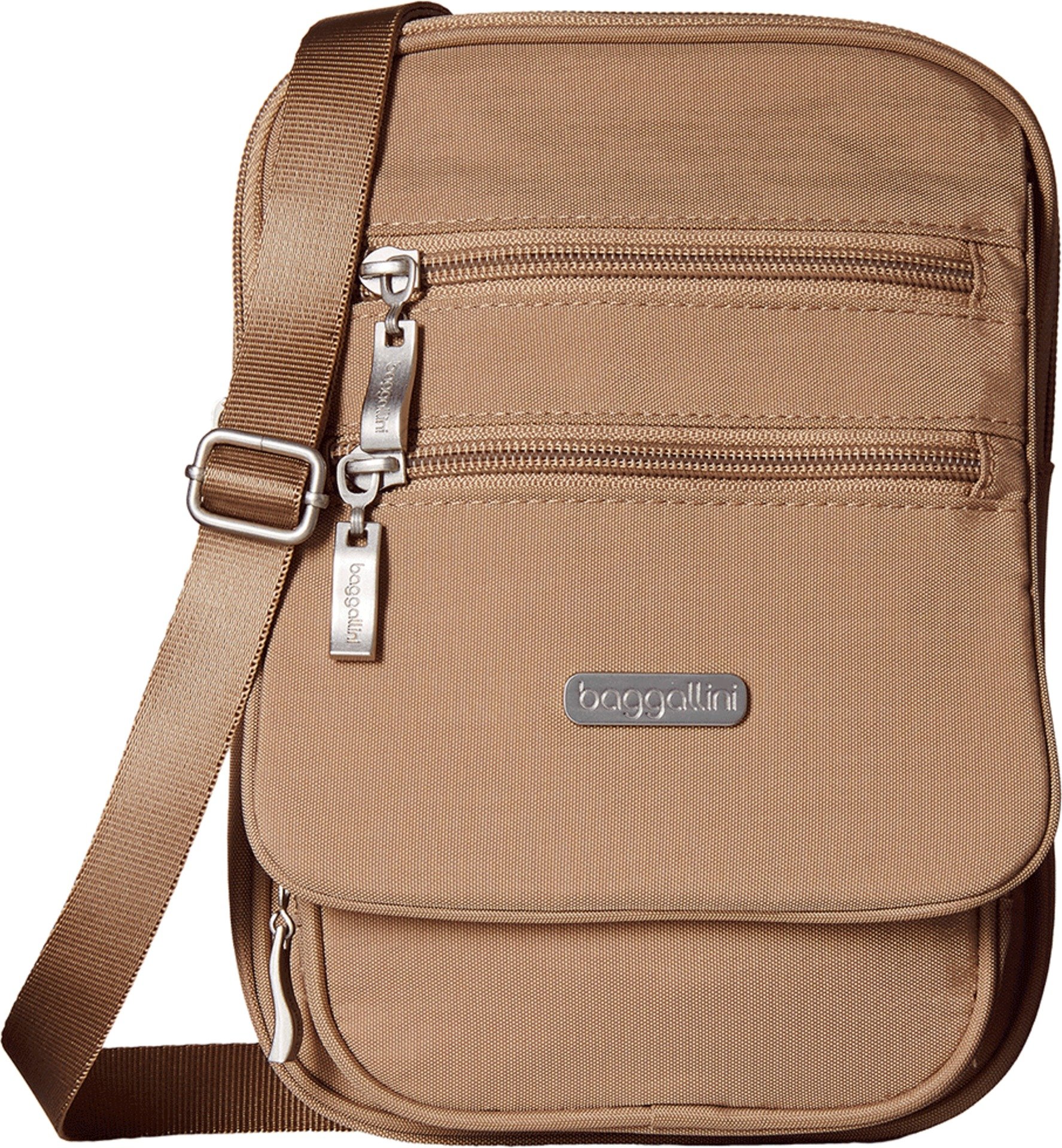 Baggallini Womens JOU878 Baggallini RFID Journey Crossbody Cross Body Beige Size: One Size
