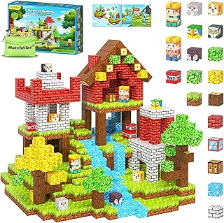 Sponsored Ad - Magnetic Blocks with Forest Animals Toys, Build Mine Magnet World Set, Magnetic Tiles Building for Boys & G...