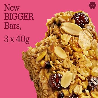 Graze Cherry Bakewell Oat Boosts, Wholegrain Flapjack Bar, 21 x 40g