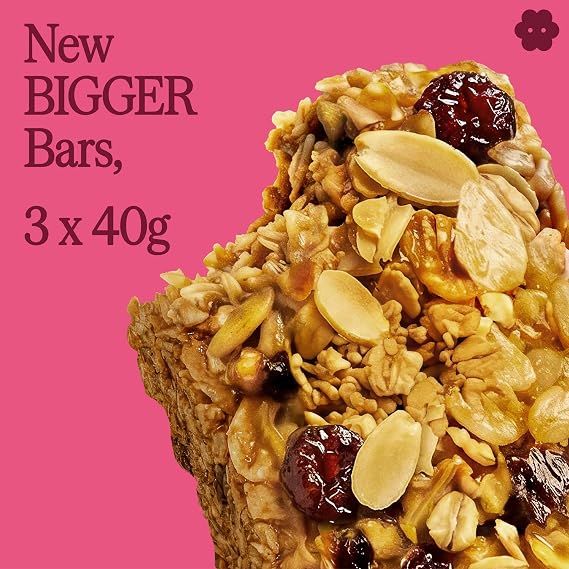 Graze Cherry Bakewell Oat Boosts, Wholegrain Flapjack Bar, 21 x 40g