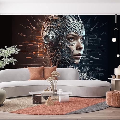 Miniatura 5 de Papel tapiz de ciencia ficción futurista con diseño de mujer hermosa  Arte mural grande para decoración de interiores, sala de juegos y pared de