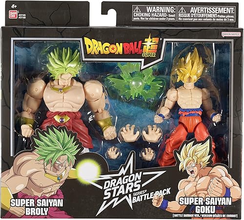 Miniatura 14 de Dragon Stars Paquete de batalla de figuras de acción de Super Saiyan Goku (con daños de batalla) vs Super Saiyan Broly