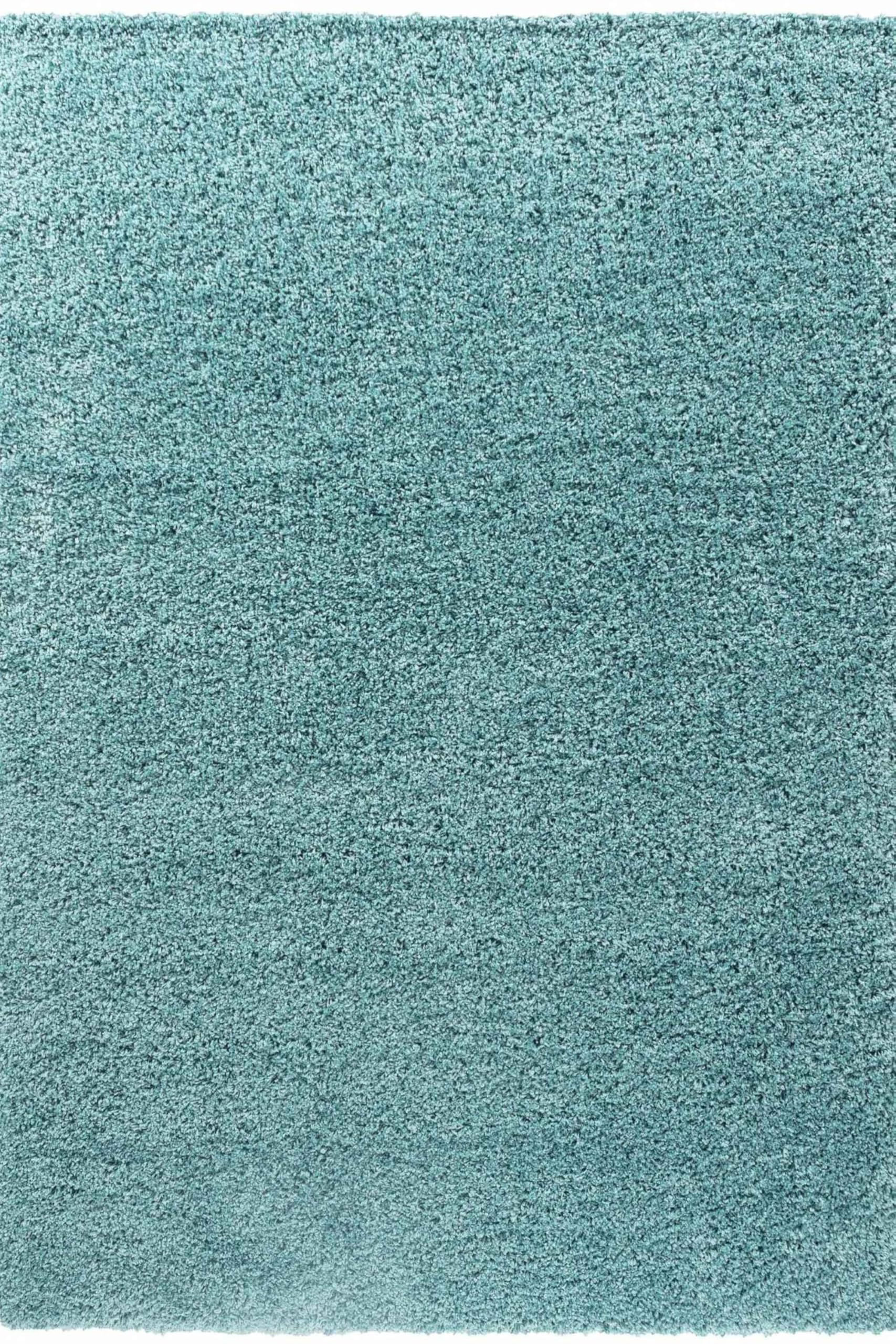 Serdim Rugs Tapis à Poils Longs en polypropylène pour Salon Bleu Canard 120 x 170 cm