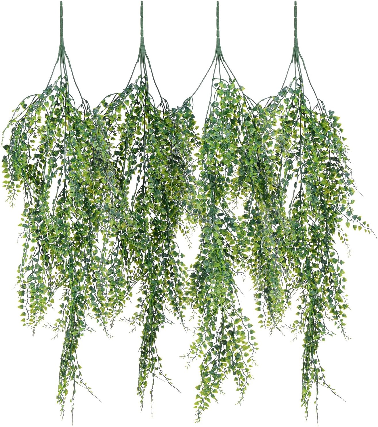 Artiflr 4 Pack Artificial Wall Hanging Plants, Artificial