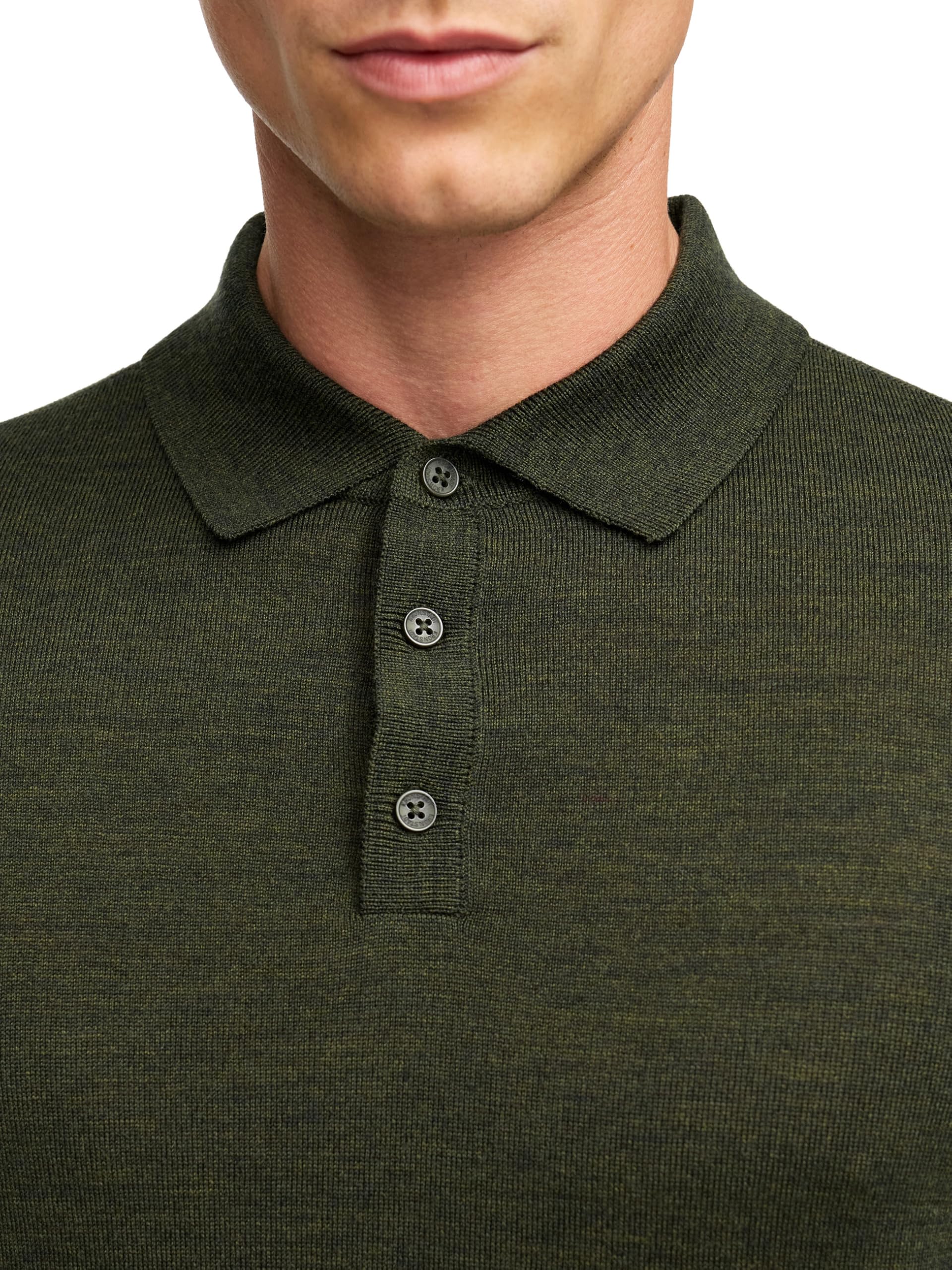 KRONSTADT Herren KSJohannes Strickpullover aus Merinowolle mit Polokragen