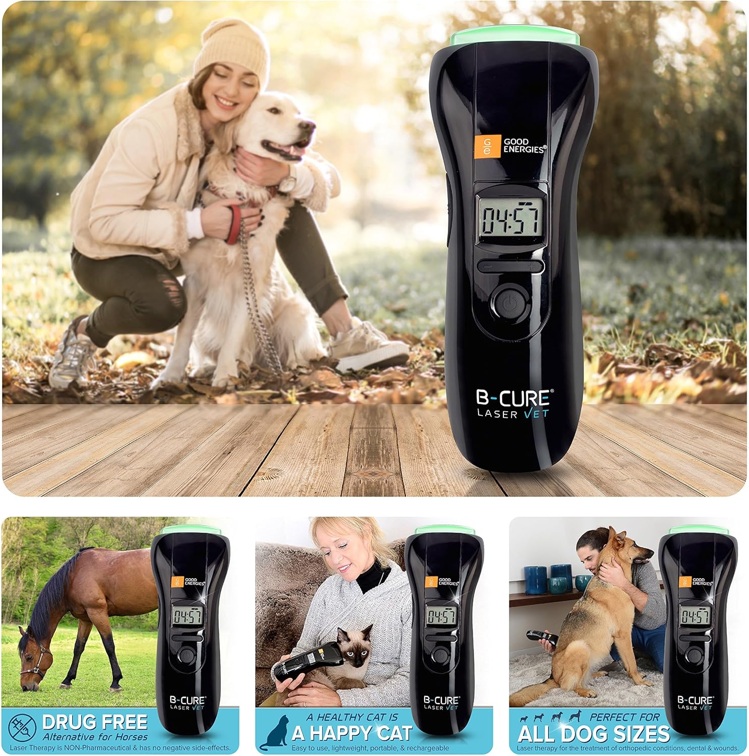 B-Cure Cold Laser Therapy Device for Dogs, Cold Vet Device for Pets & Infrared Light Therapy for Pain Relief, Muscle & Joint Pain, Suitable for Dogs, Cats, Horses and Other Animals