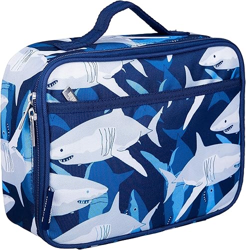 Miniatura 2 de Wildkin Paquete de mochila para niños de 15 pulgadas con bolsa de almuerzo (tiburones)
