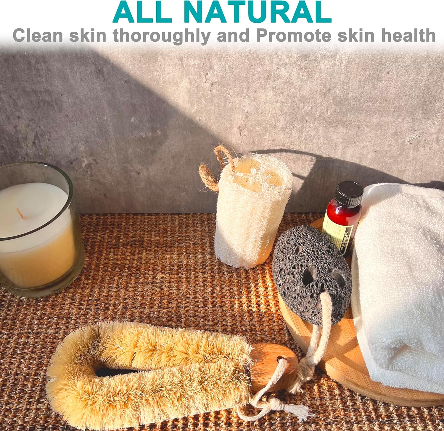 Mr.Cui'shop 2PACK Quality SISAL All Natural Spa Foot Brush with Wooden Handle - Dry or Wet Use - 7.3 inch Length - Exfoliates, Improves Blood Circulation, Cellulite Reduction