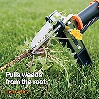 Vista 10 de Fiskars Herramienta de desmalezado de pie con 3 garras, desmalezador de jardín, herramienta de deshierba manual con mango ergonómico de 39" de largo