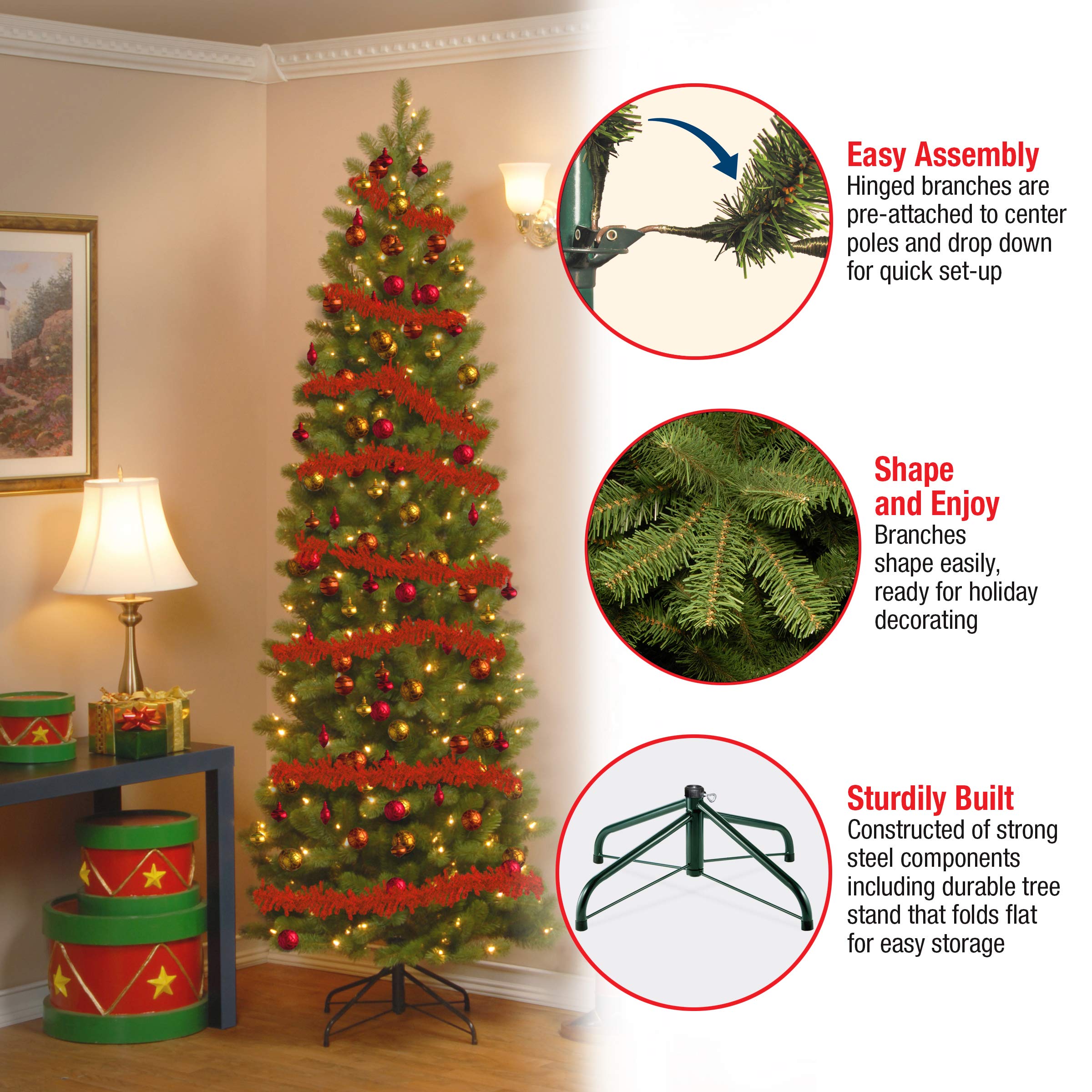 National Tree Company Artificial Christmas Tree, Newberry Spruce, Green