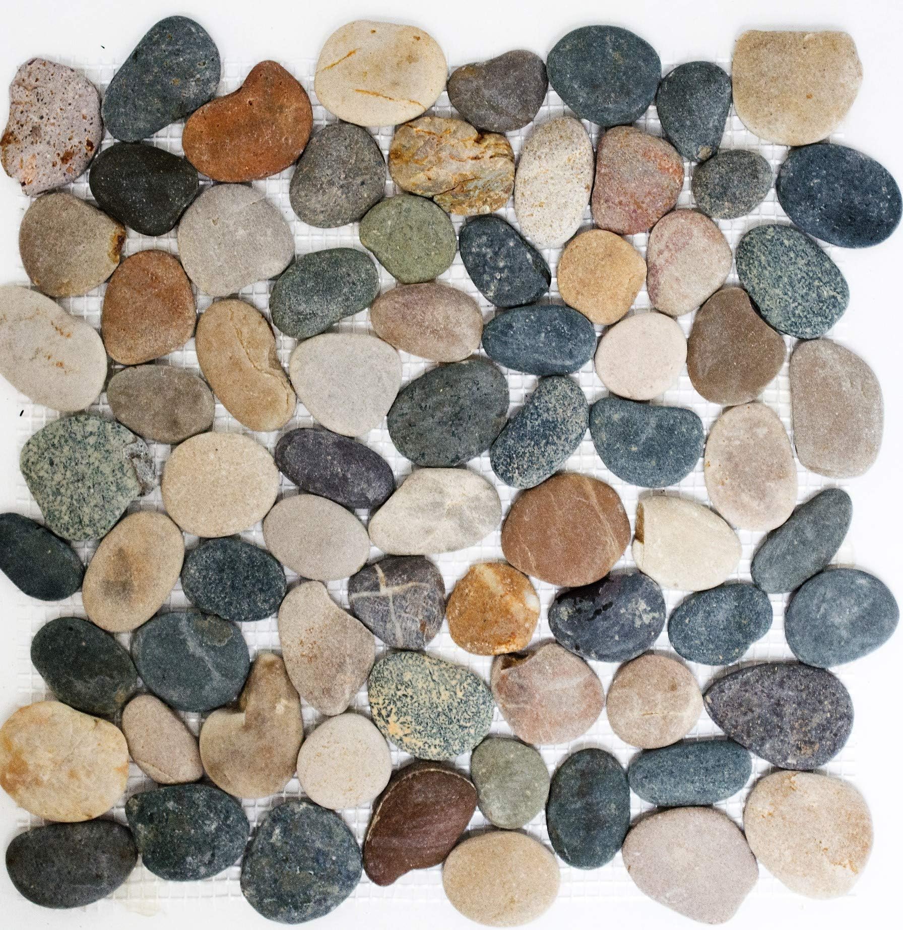 Tiles mosaic Mosaic Tile Natural Stone Pebble Black Multi 8/10 mm # 270