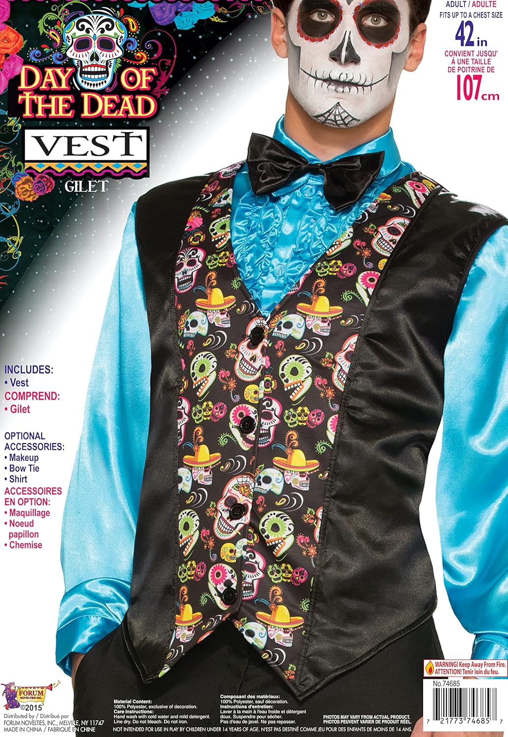 Forum Novelties - Day Of The Dead-Vest Costume - Image 2