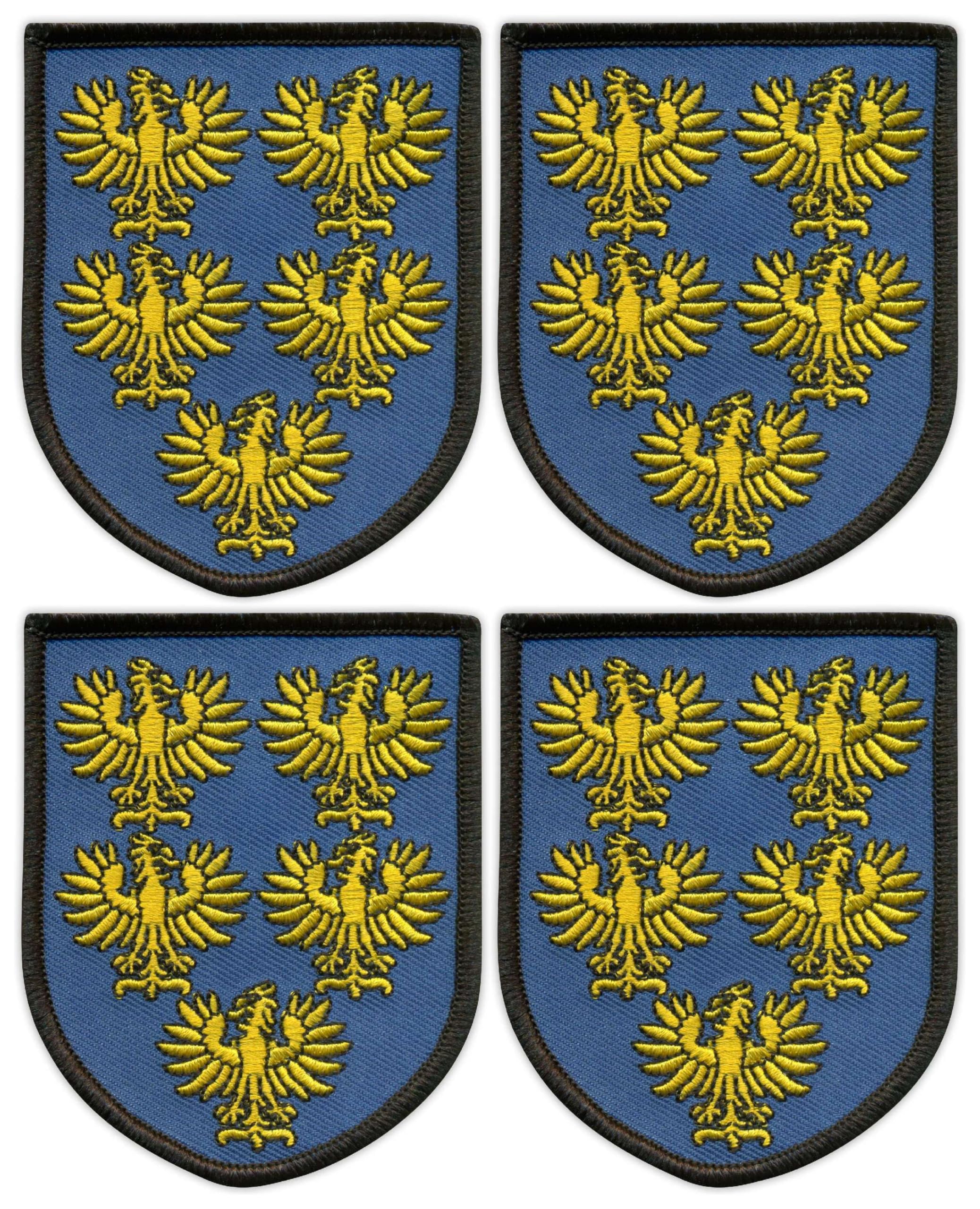 Set di quattro stemmi della Bassa Austria – termoadesivo – Toppa ricamata/distintiva/emblema