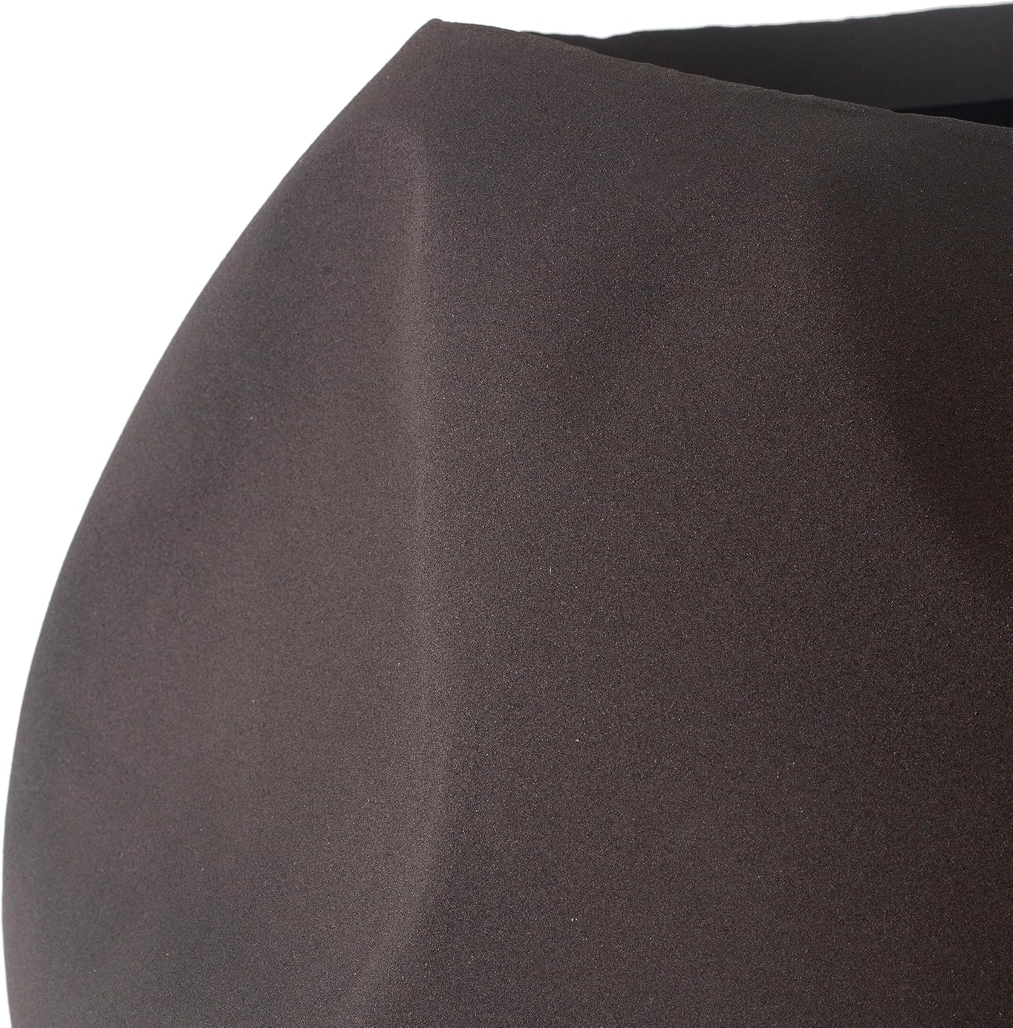 Fab Habitat Gaia Handmade Sphere Metal Planter in Mocha Charcoal – Indoor/Outdoor, Lightweight with Drainage Hole