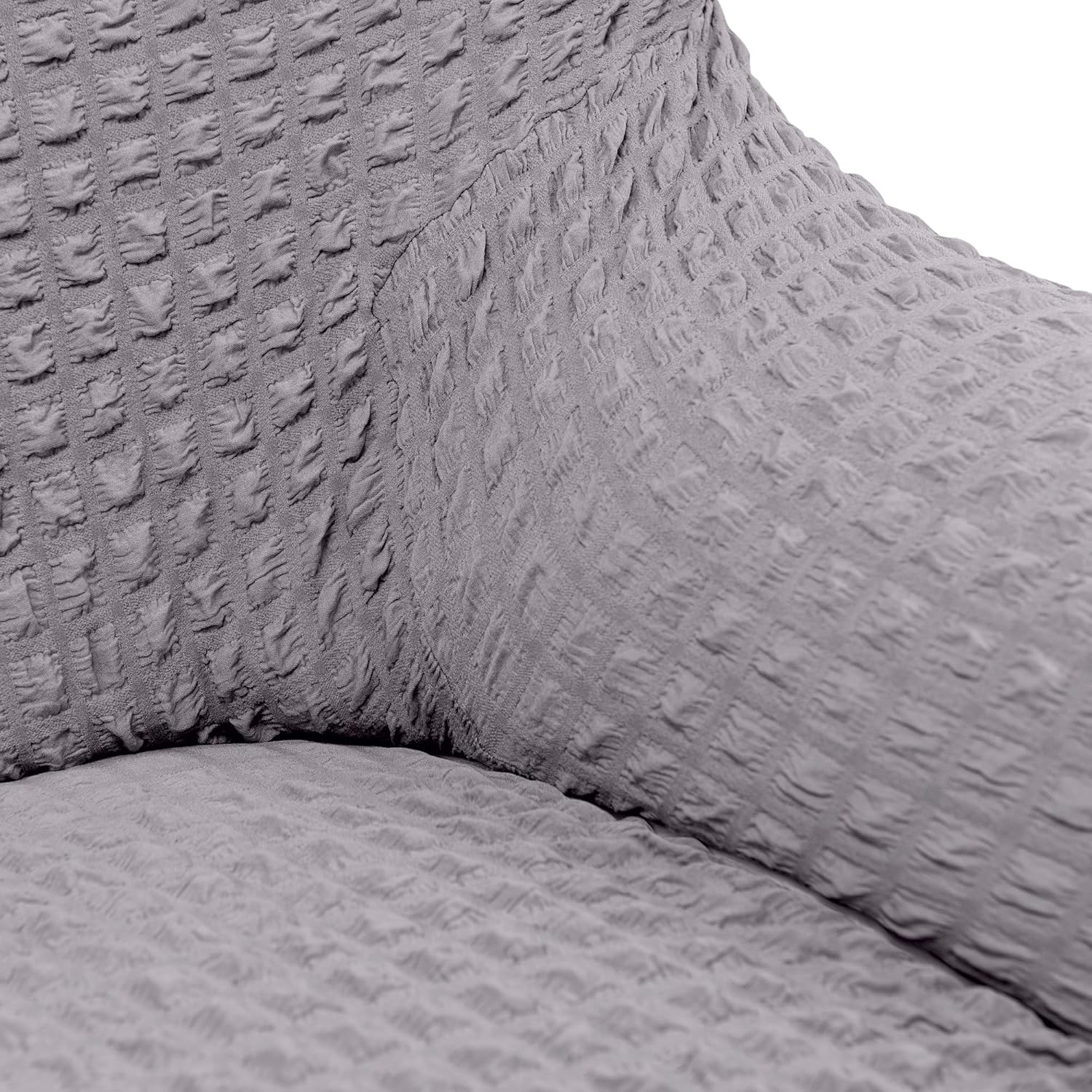 СOVER Queen Chair Cover, Armchair Slipcover, 1-Piece Washable Furniture Protector, High Stretch Fabric, Pet Friendly for Dogs and Cats, Gallant, Light Gray