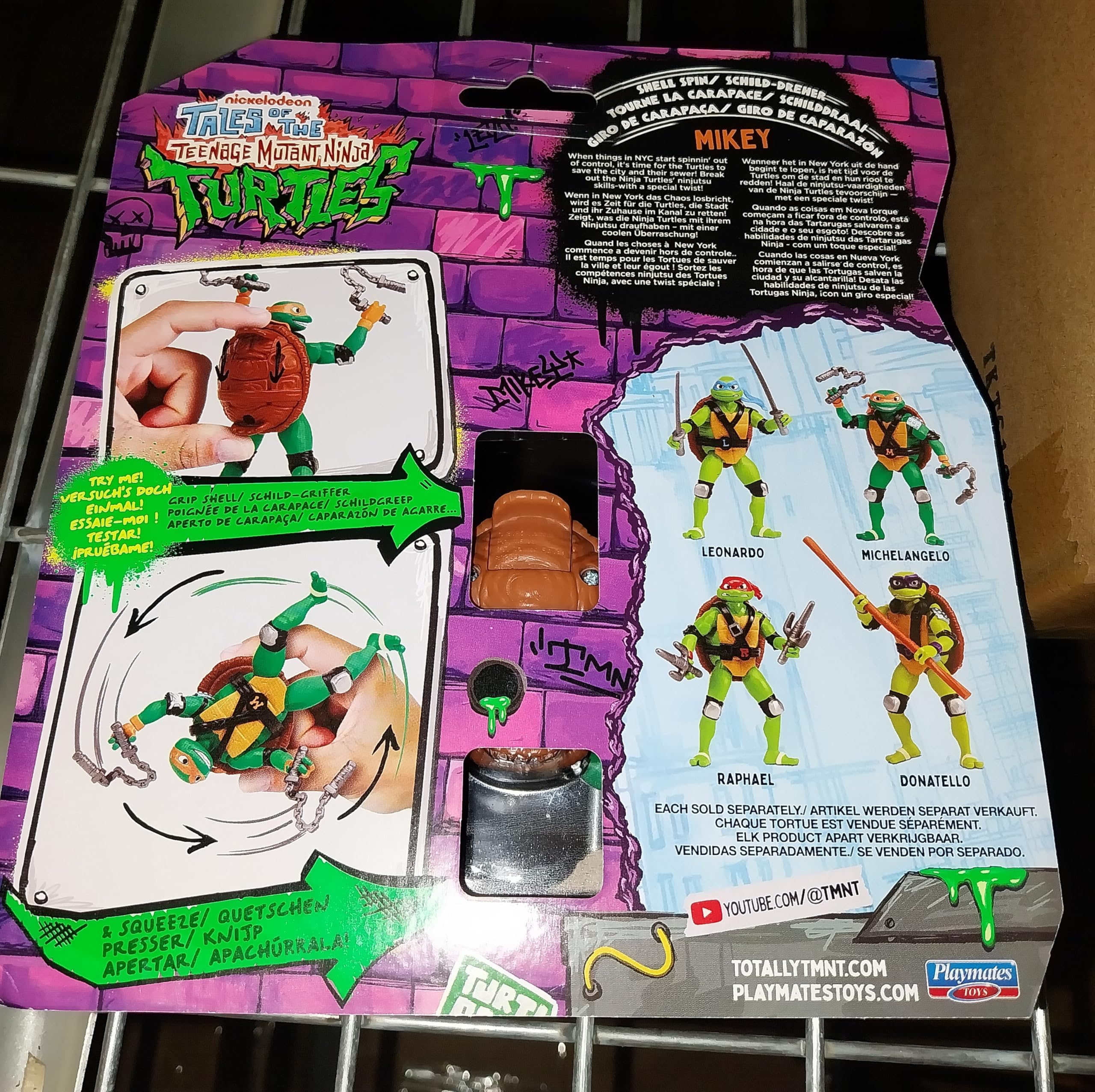 Teenage Mutant Ninja Turtles - Mikey Shell Spin, Figures - Amazon