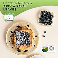 Vista 5 de Chic Leaf - Platos de hoja de palma desechables, biodegradables, aptos para composta - ideales para fiestas y bodas.